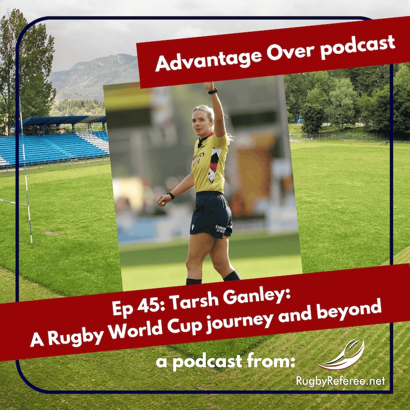 Artwork for podcast Advantage Over podcast for rugby referees