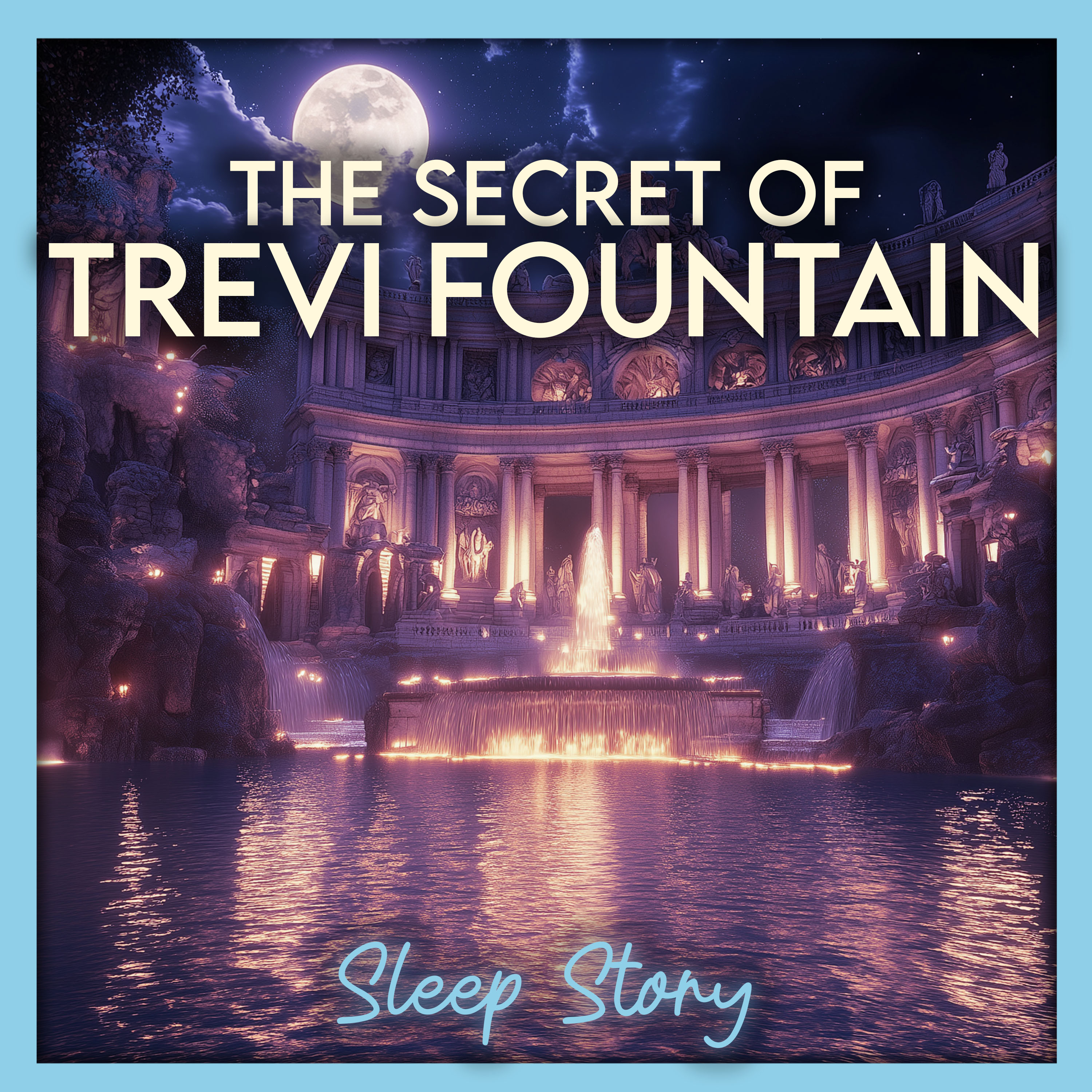 The secret of Moonlit Trevi Fountain in Rome: A Soothing Sleep Story