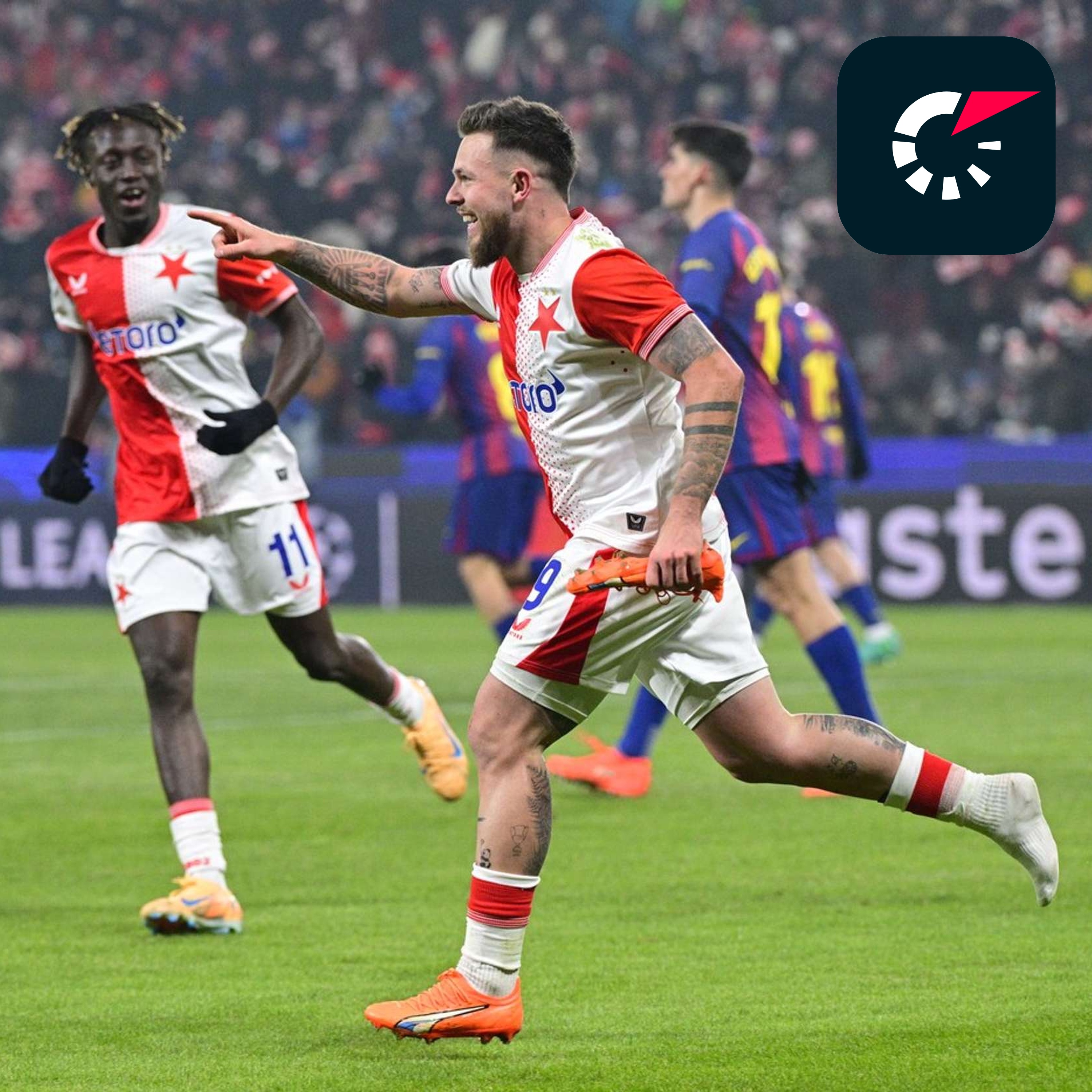 Postřehy ze zápasu Slavia – Barcelona: Vyzutý Kušej ukončil střelecký půst, Oscar na bekovi obstál