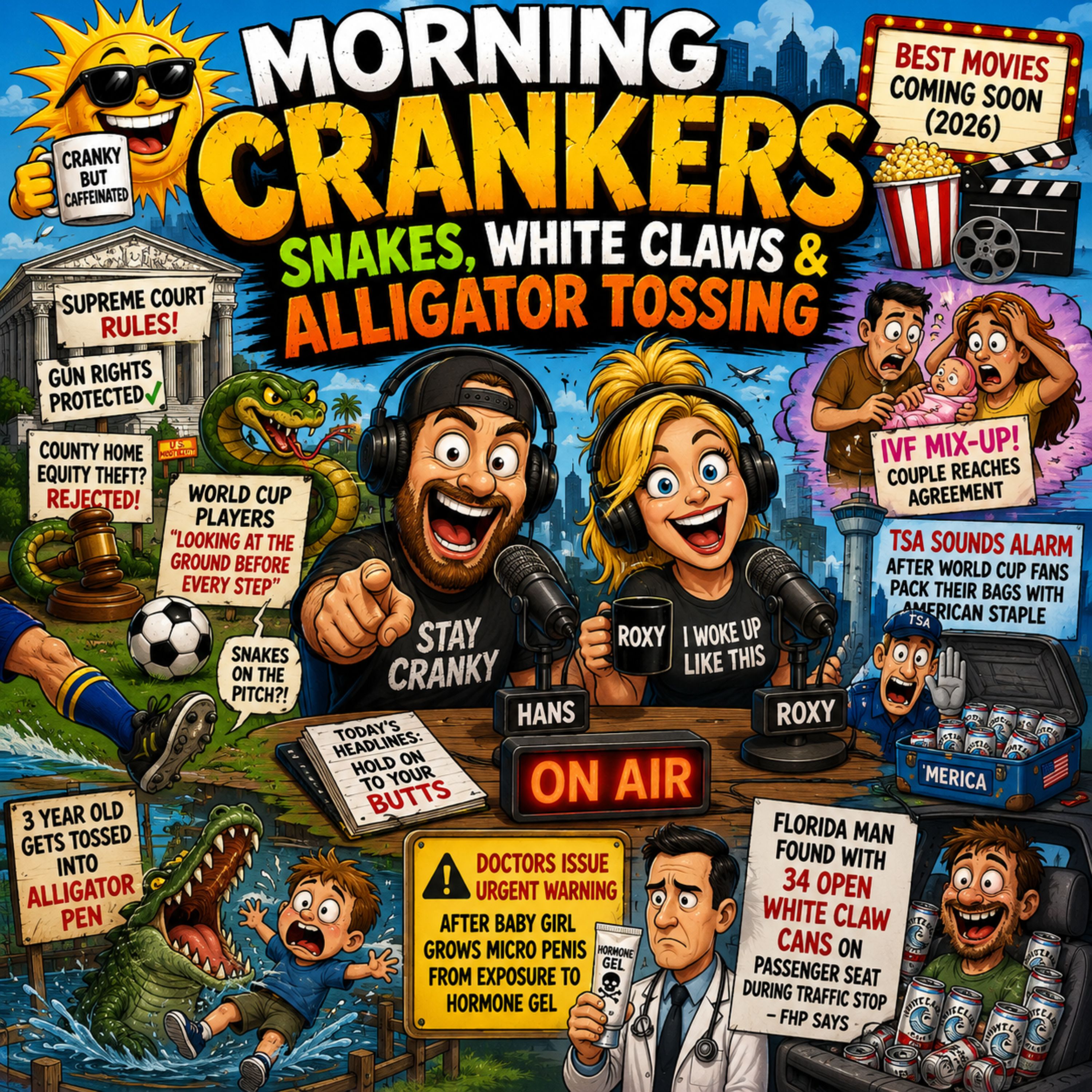 Morning Crankers: Snakes, White Claws & Alligator Tossing episode artwork