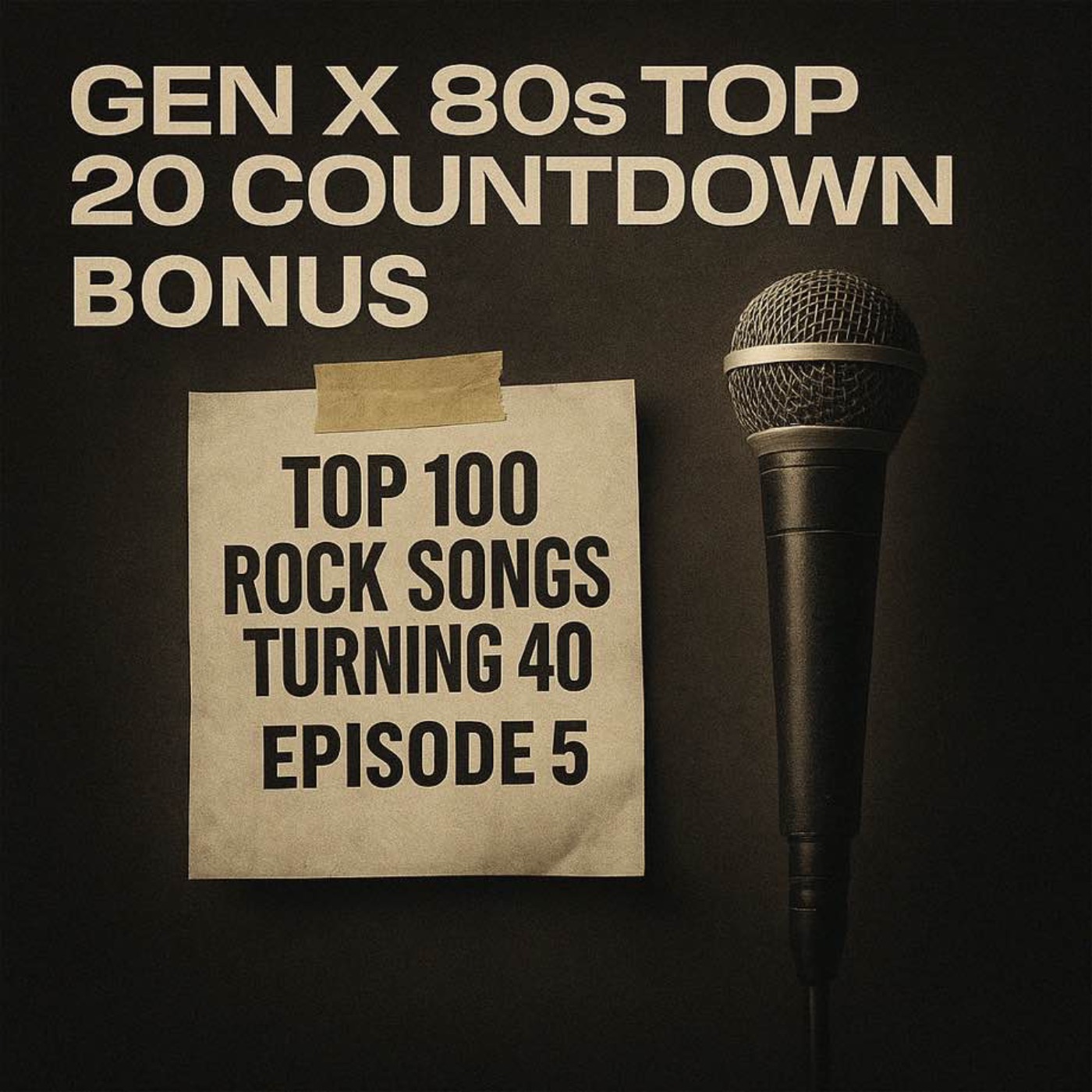 Gen X 80s Top 20 Countdown Bonus Vault Episode 5: The Top 100 Rock Tracks Turning 40 – Tracks 20 to 1