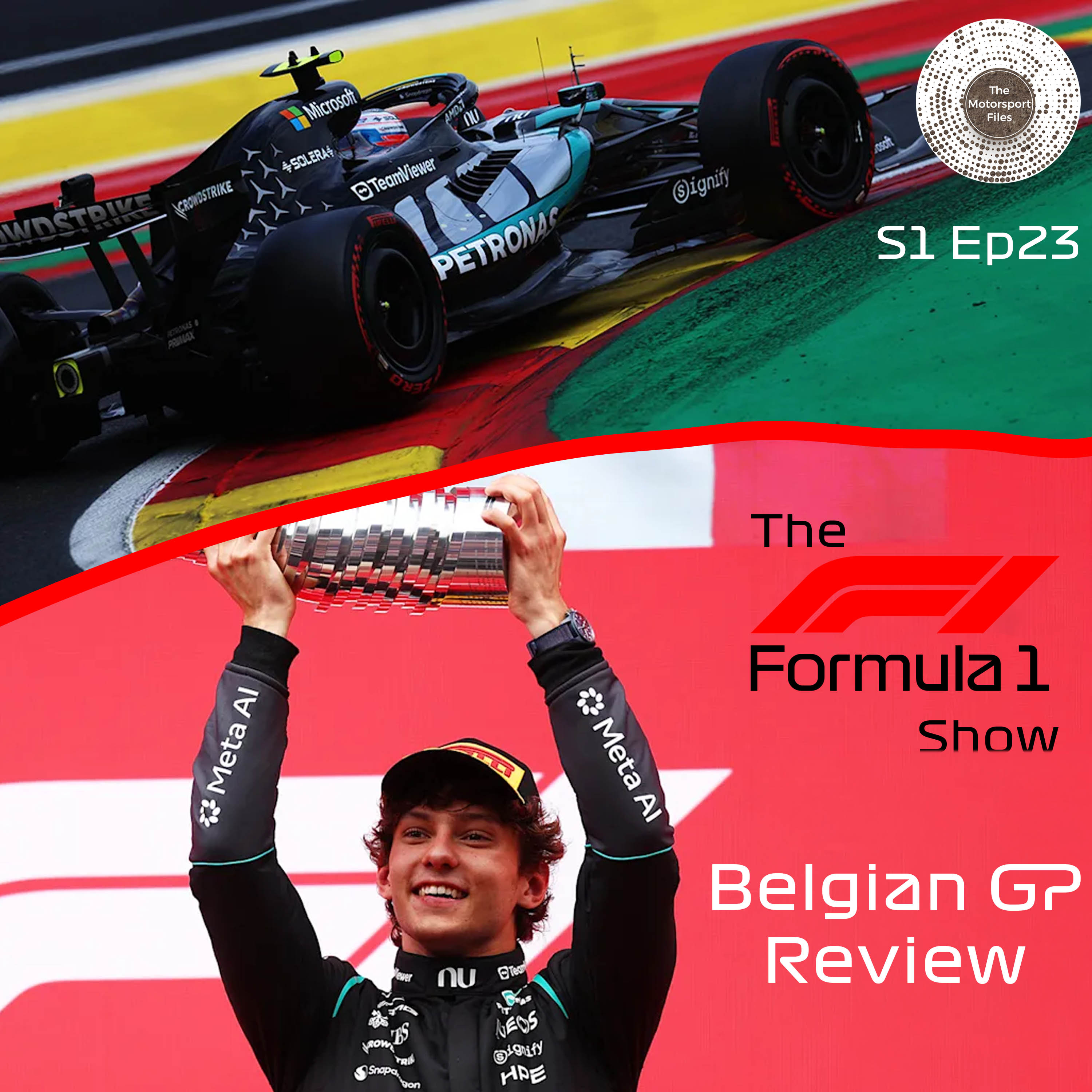 Belgian GP: Antonelli Wins, Hamilton-Russell Crash, Ferrari's Pit Chaos Ep23 episode artwork