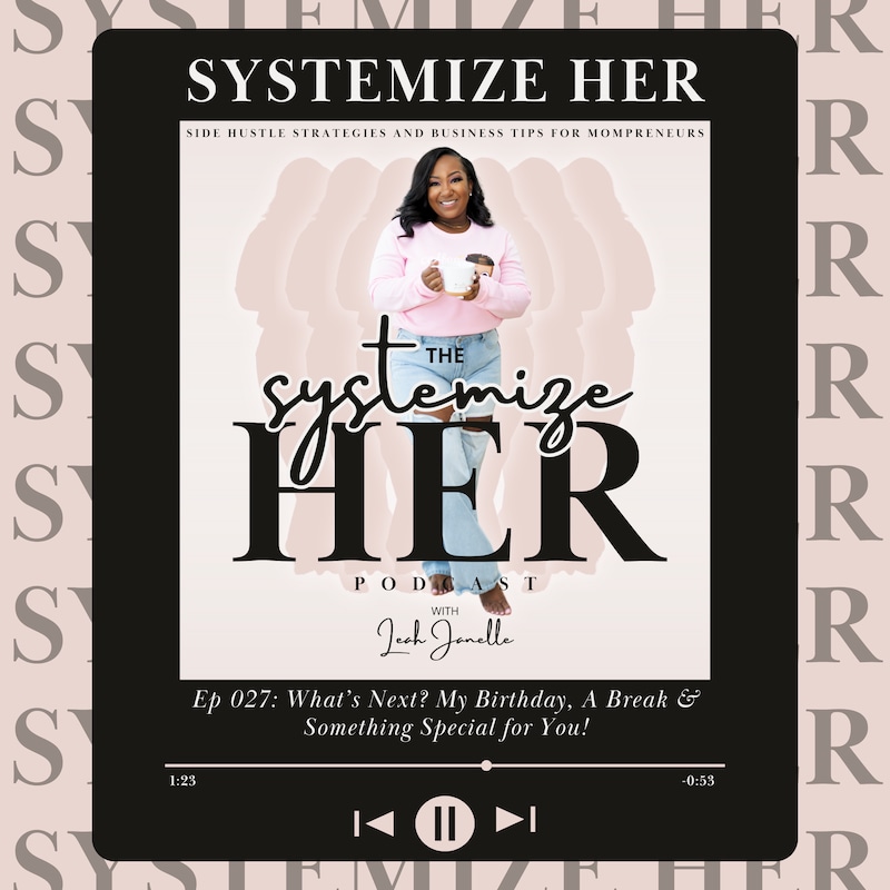 Artwork for podcast Systemize Her: Side Hustle Strategies and Business Tips for Mompreneurs