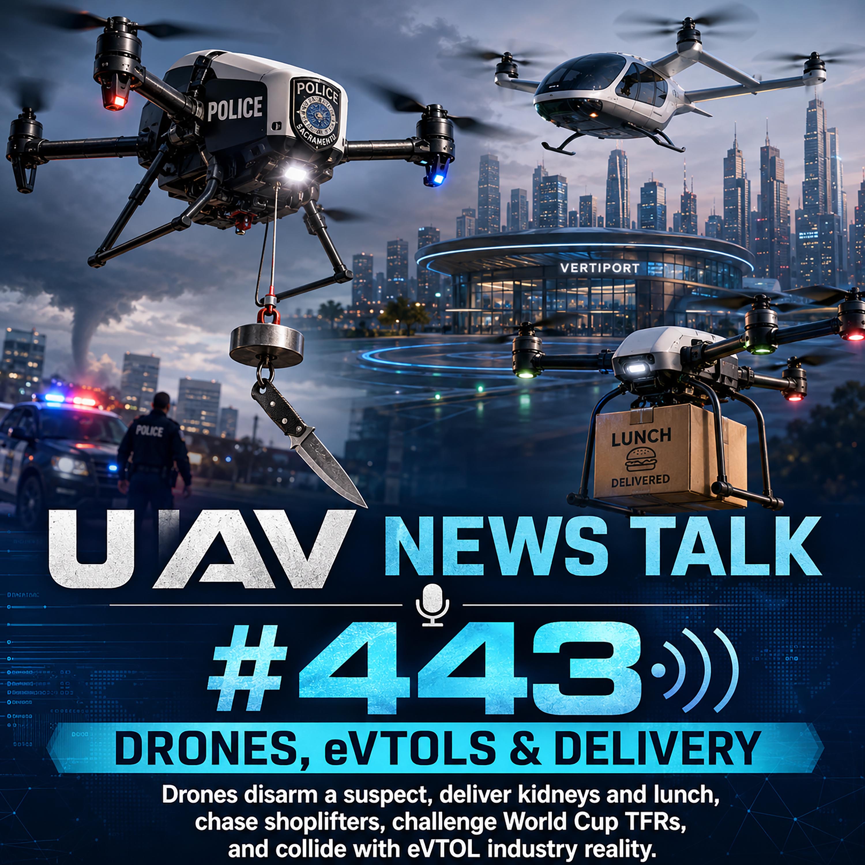 Drone Delivery, Flock Drones, eVTOL Forecasts, World Cup Drone Busts & Flying Into a Tornado