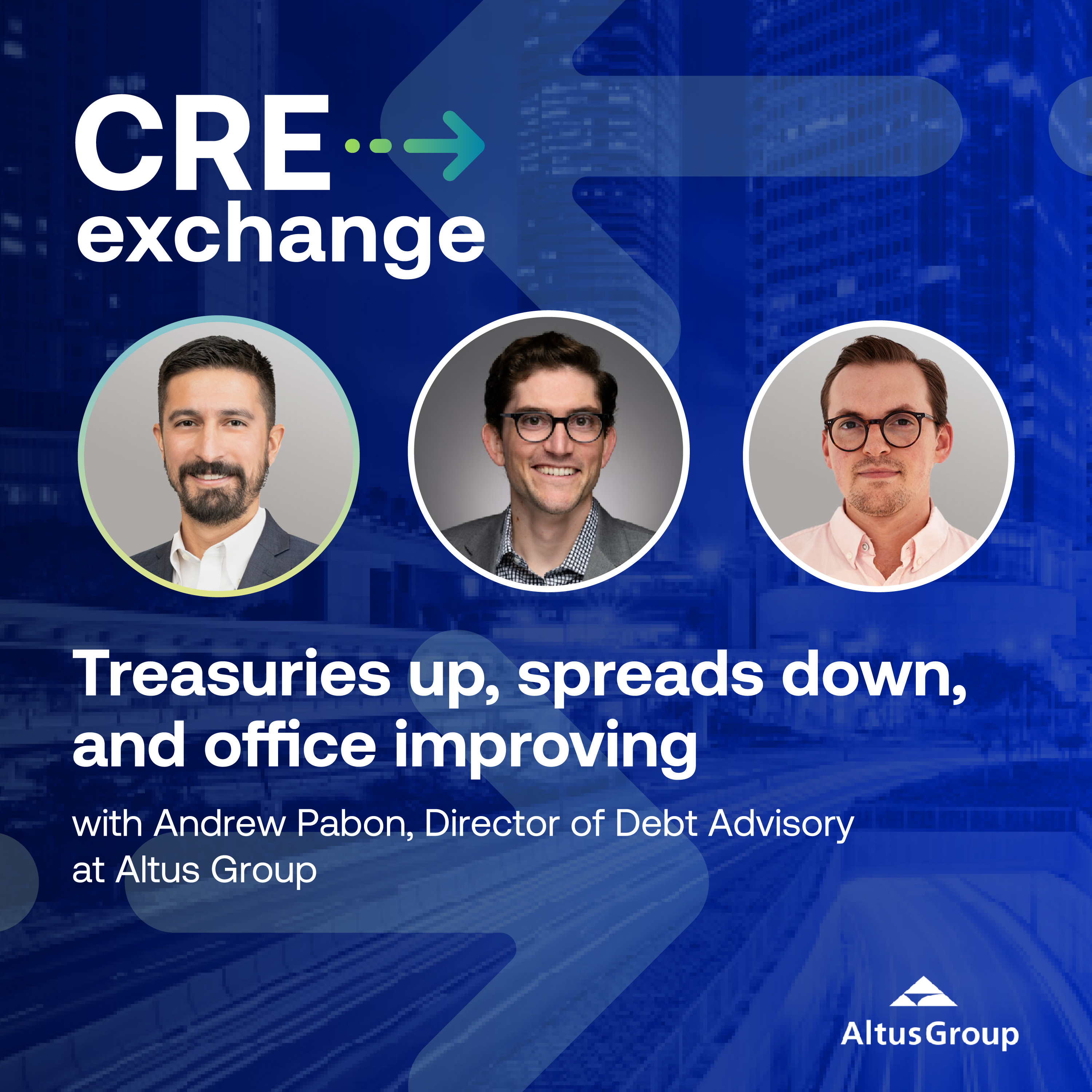 Treasuries up, spreads down, and office improving episode artwork