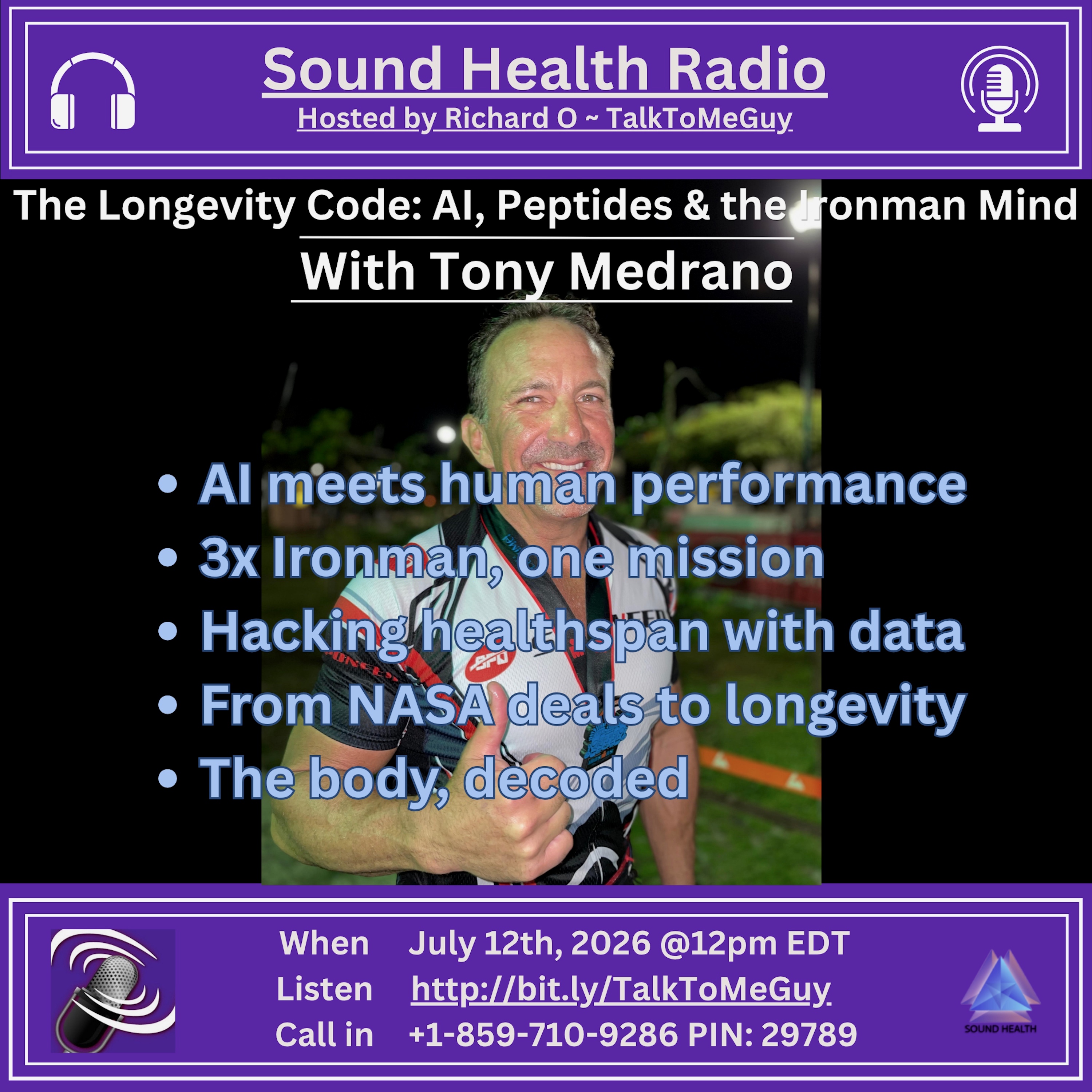 The Longevity Code: AI, Peptides & the Ironman Mind w/ Tony Medrano The Longevity Code: AI, Peptides & the Ironman Mind w/ Tony Medrano