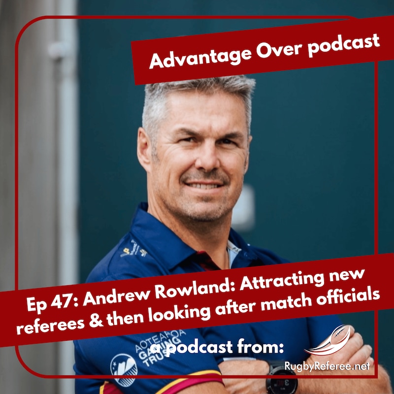 Artwork for podcast Advantage Over podcast for rugby referees