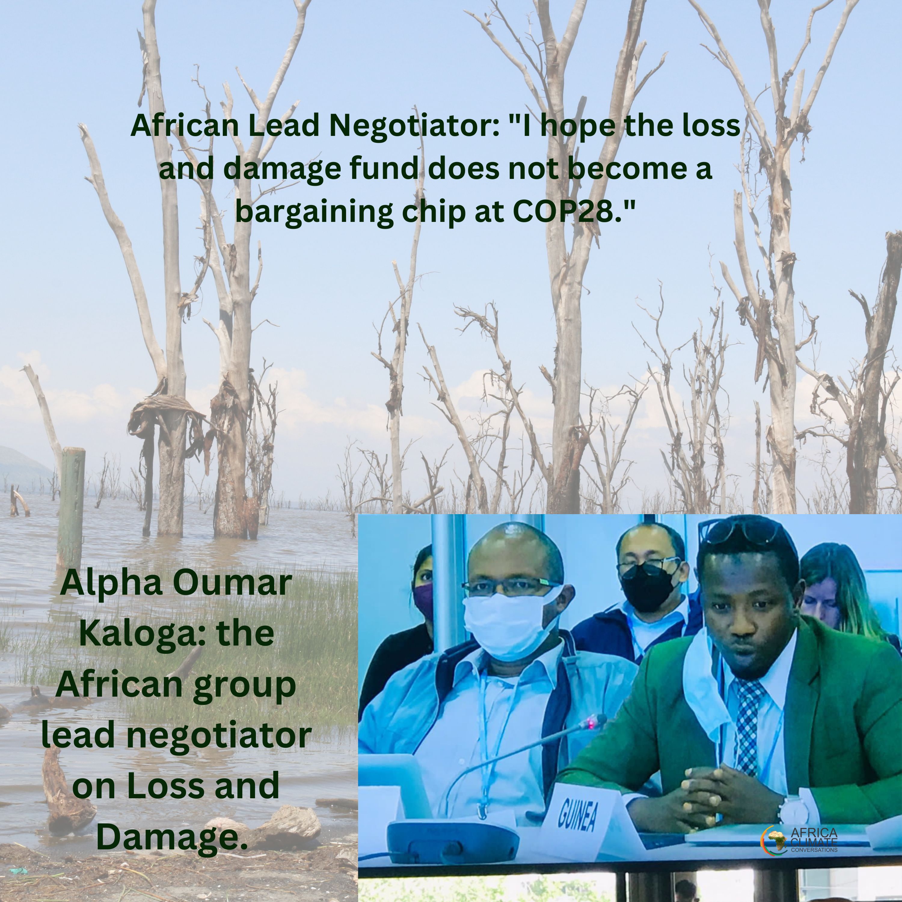African Lead Negotiator: "I hope the loss and damage fund does not become a bargaining chip at COP28."