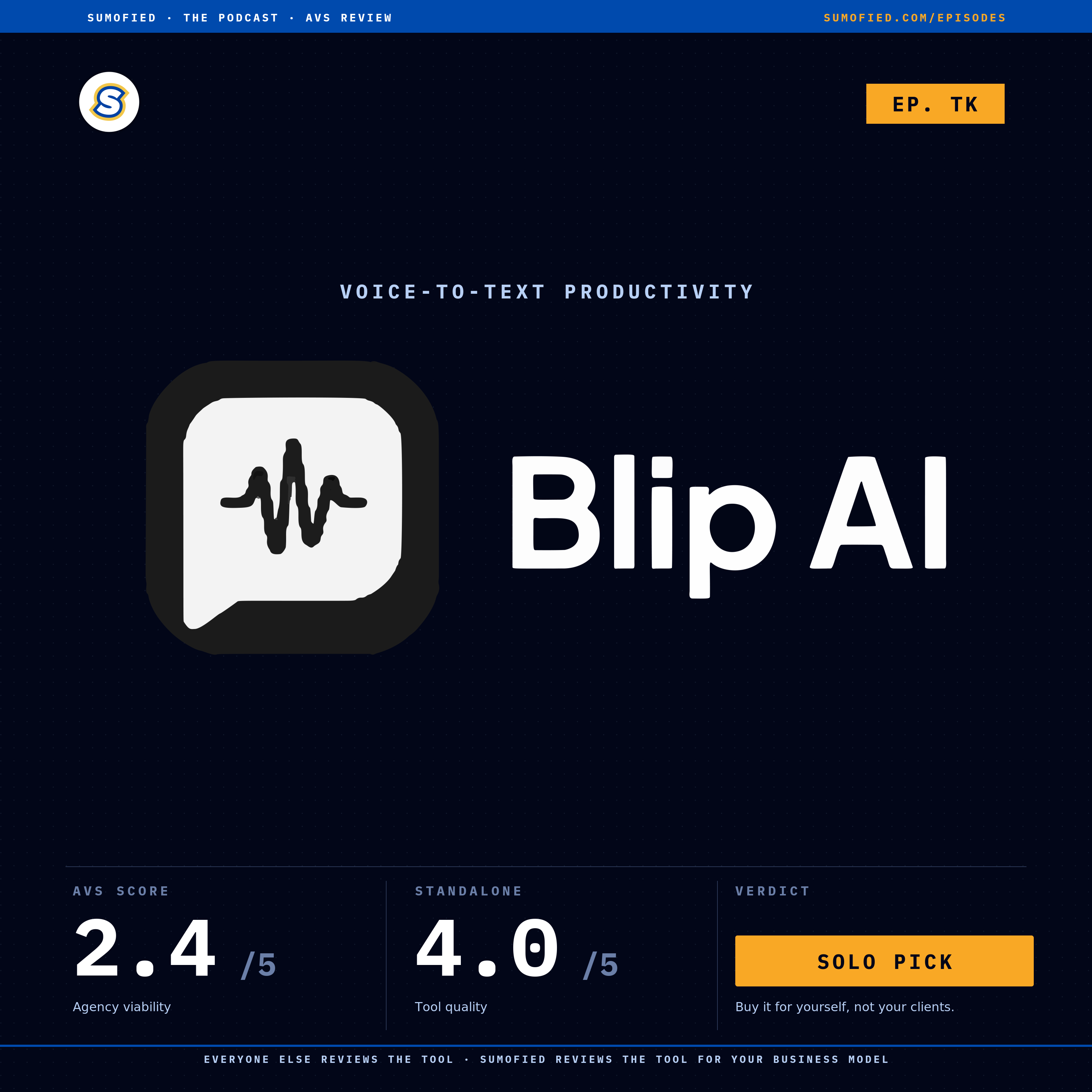 Blip AI: The Solo Operator Tool That Sneaks Into Your Agency Stack episode artwork