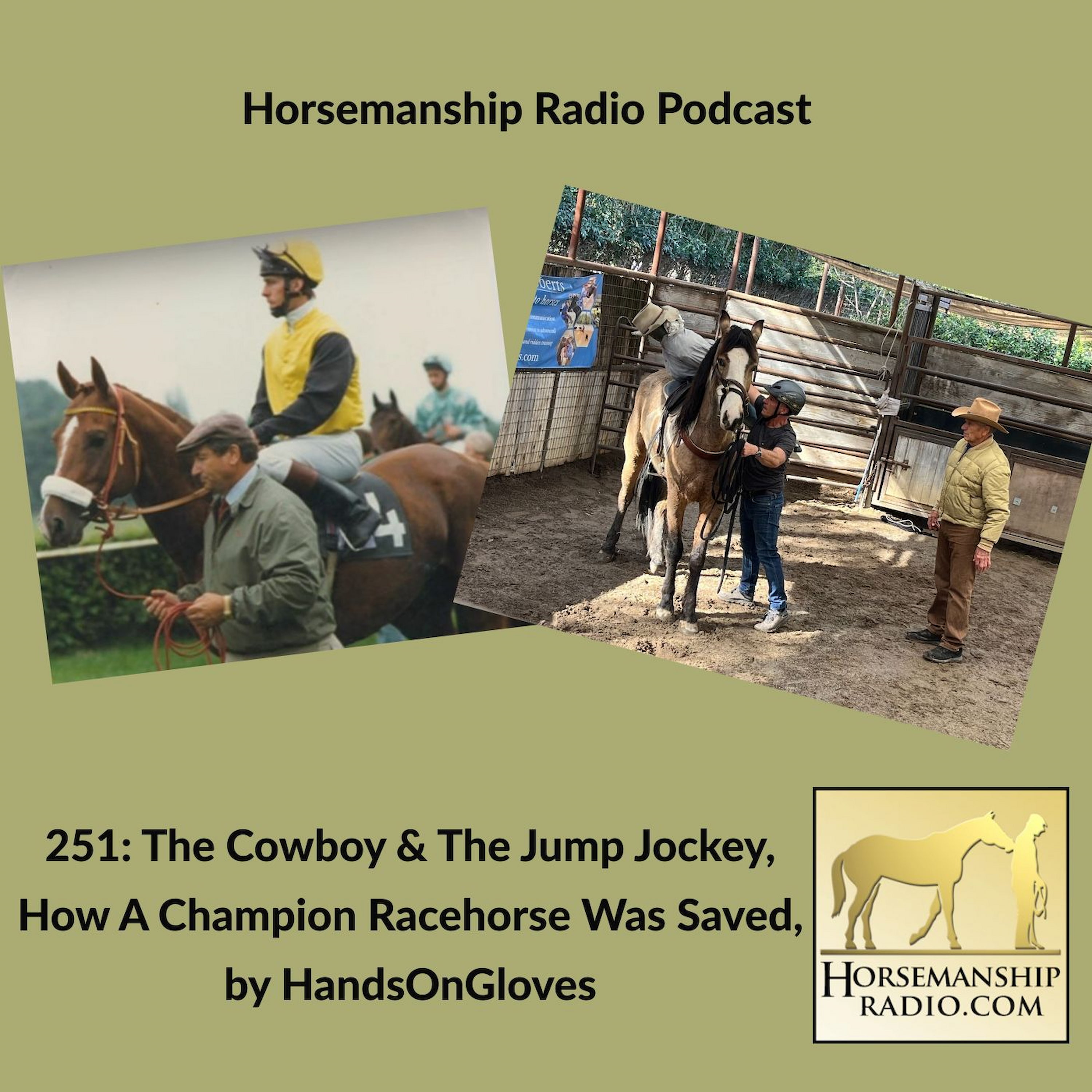 251: The Cowboy & The Jump Jockey, How A Champion Racehorse Was Saved, by HandsOnGloves - Horsemanship Radio