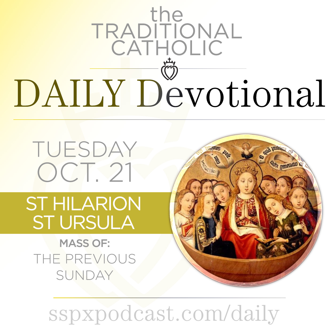 Oct 21 – Feria / S Hilarion / S Ursula & Companions