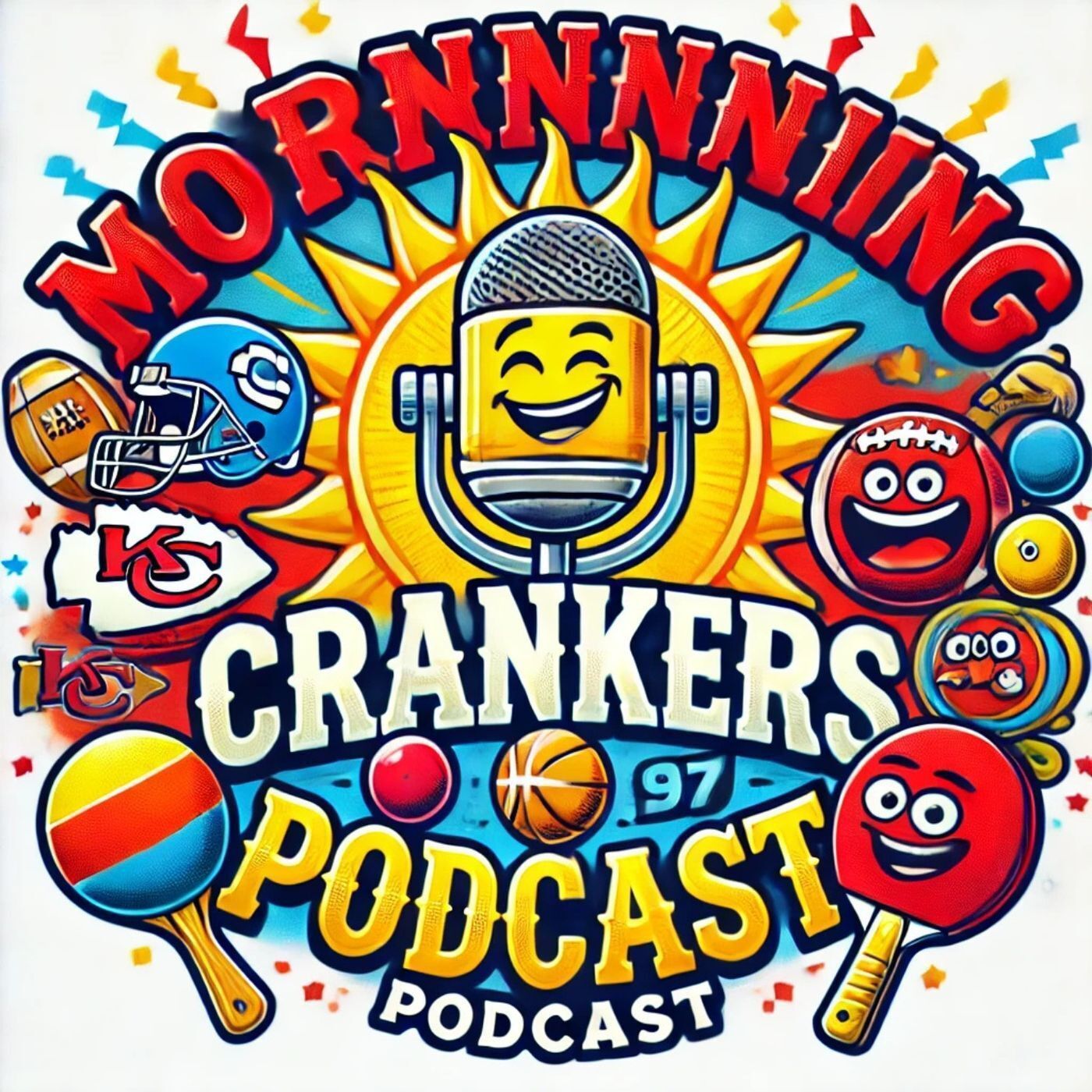 "Morning Crankers: Chiefs' Big Win, Bizarre Ping Pong Story, and Looney Tunes Countdown" episode artwork