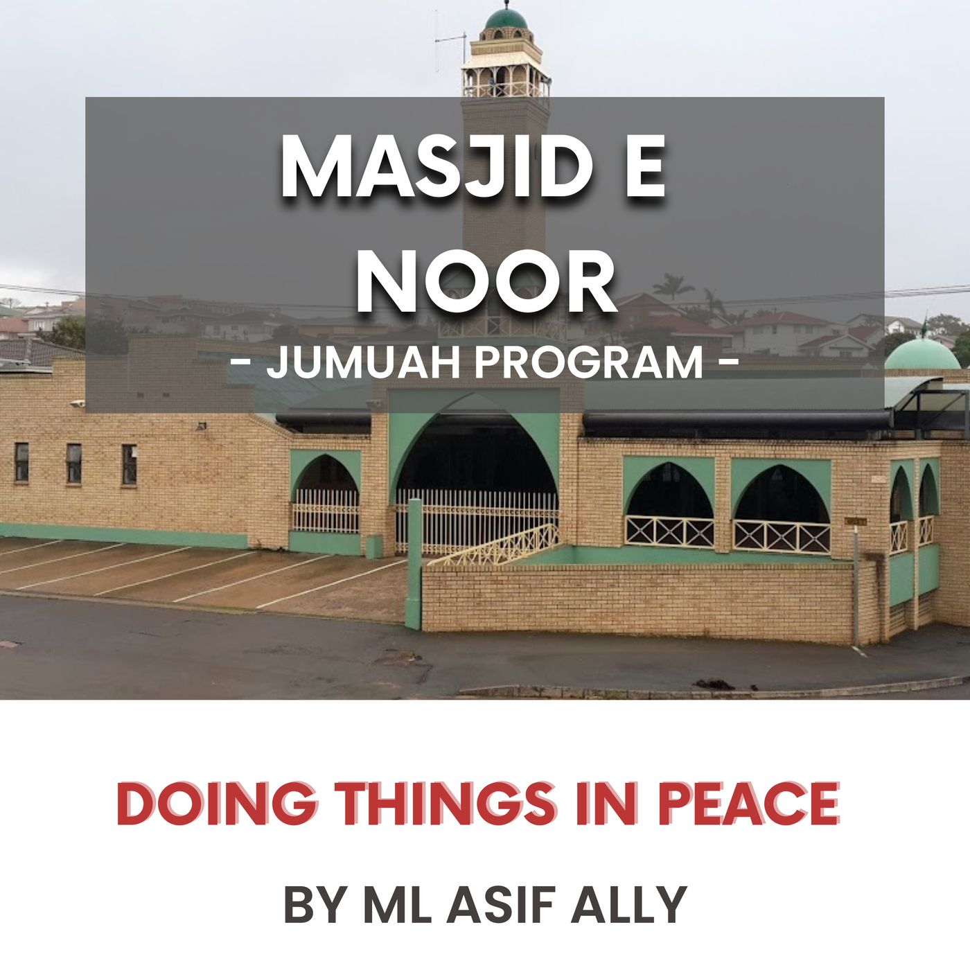 Doing things in peace by ML Asif Ally