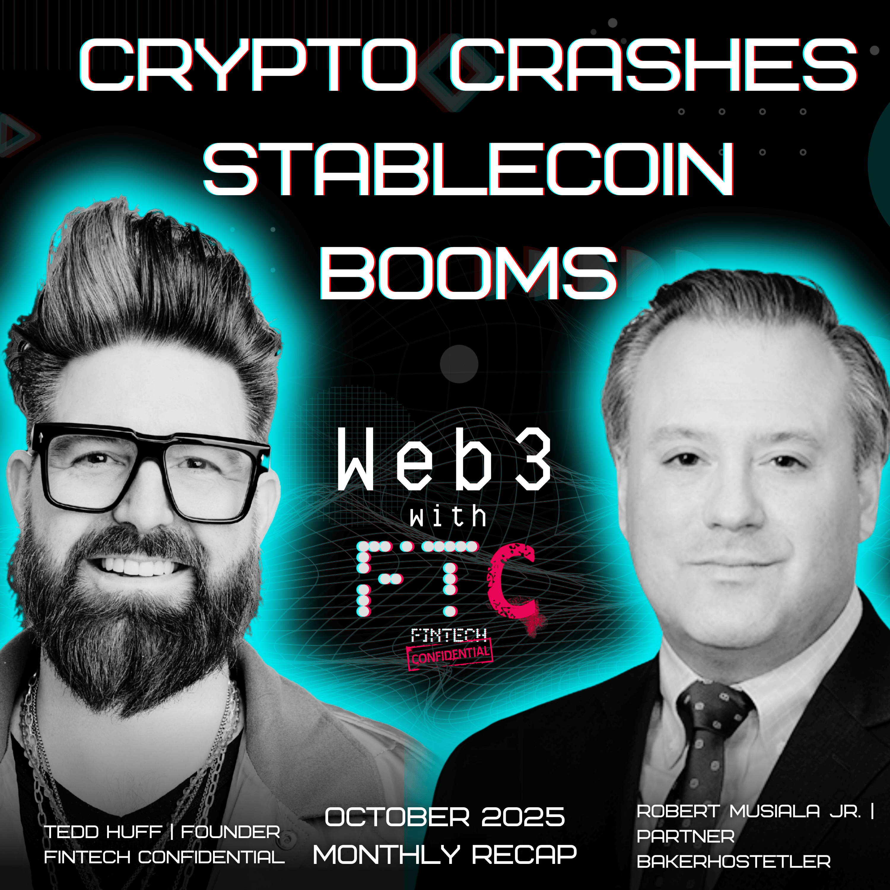 October 2025 Web3: Markets Crash While Adoption Accelerates - Bitcoin's worst month contrasts with institutional stablecoin growth and regulatory clarity episode artwork