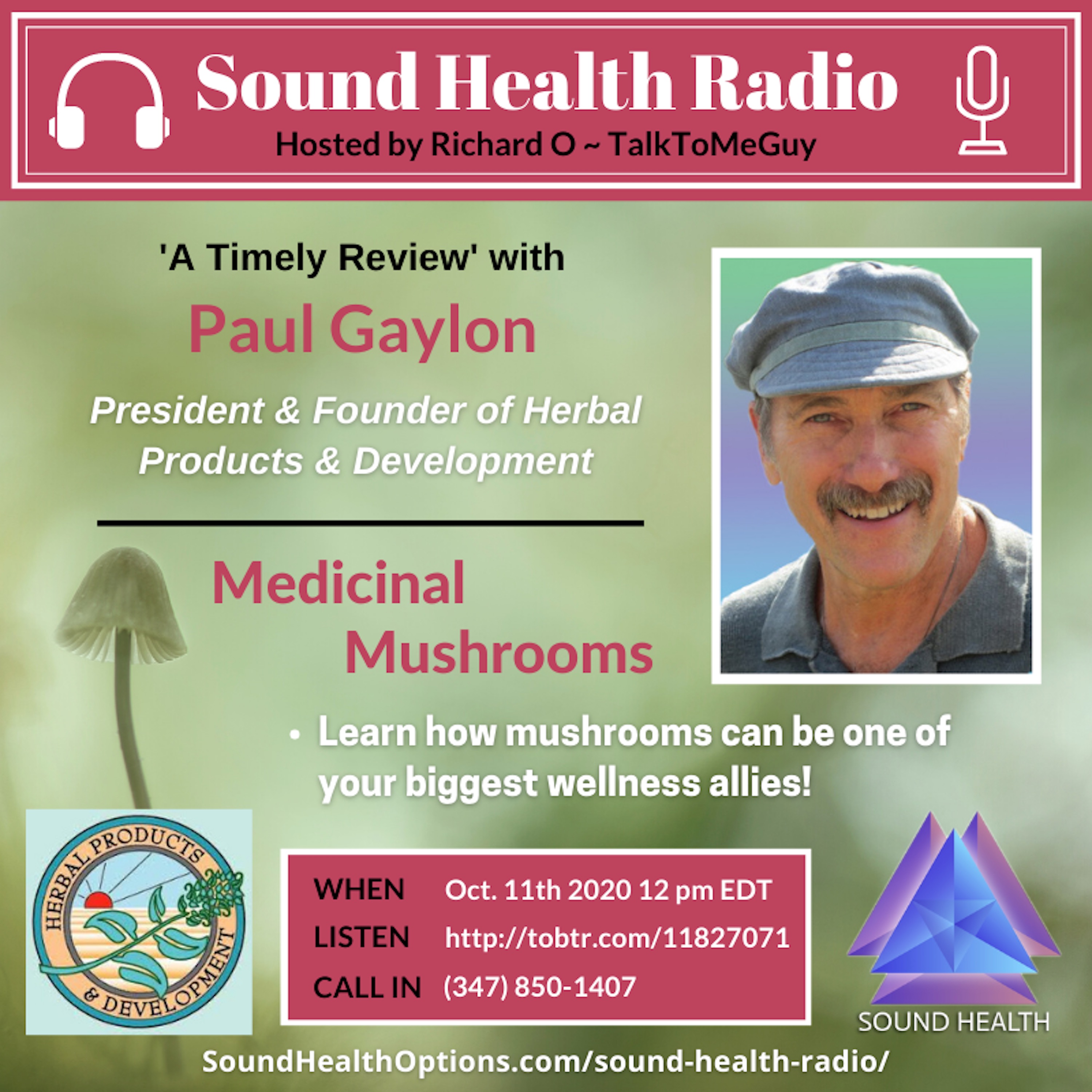 Paul Gaylon - Mushrooms as a Wellness Ally - A Timely Review episode artwork