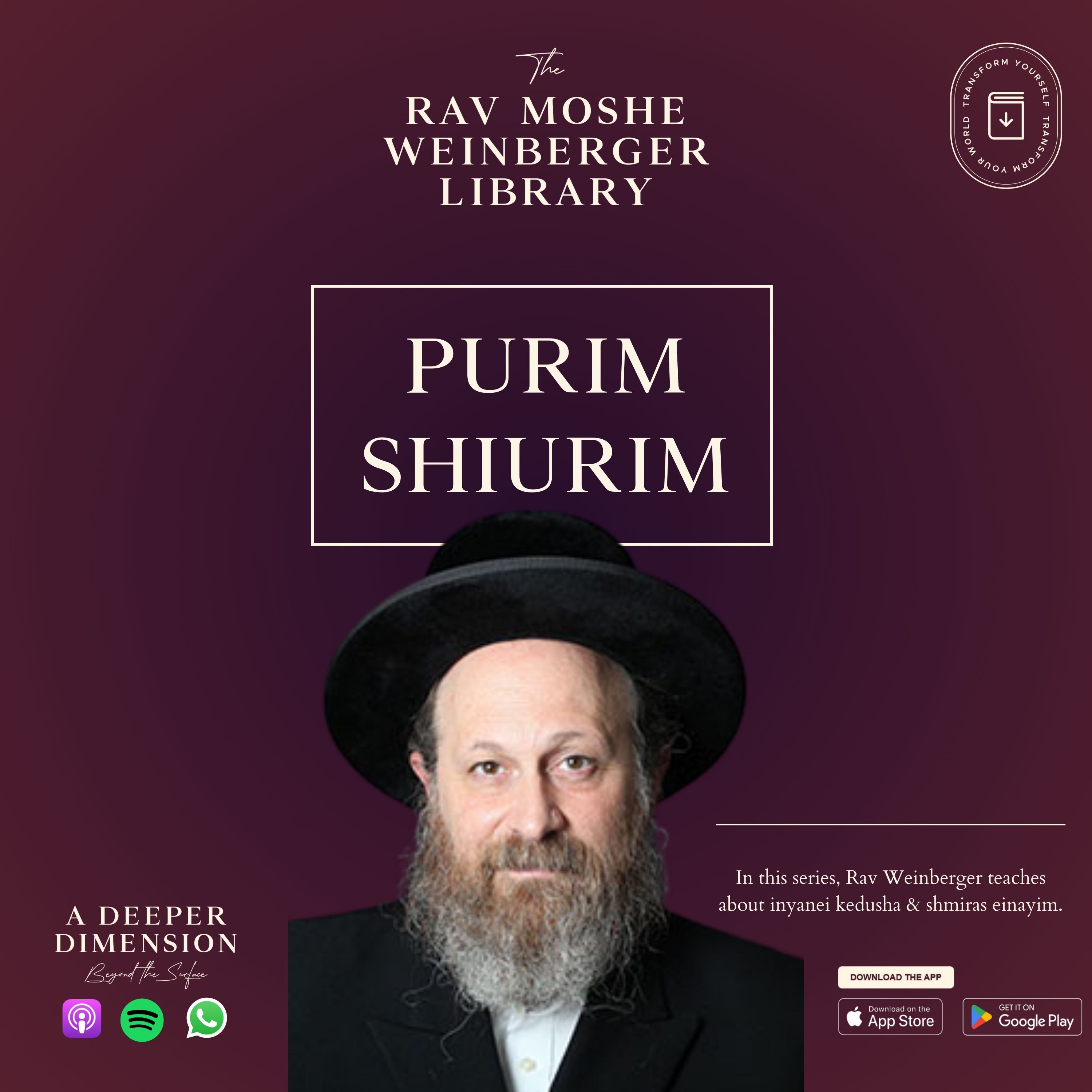 Purim Shiurim podcast artwork