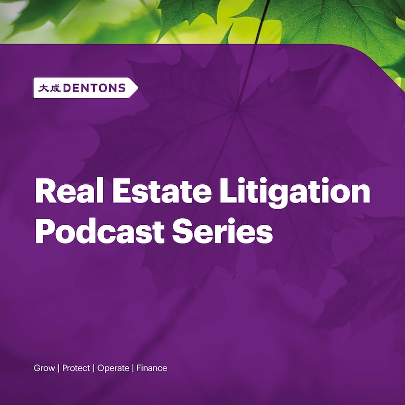 Artwork for podcast Dentons Real Estate Litigation Podcast Series