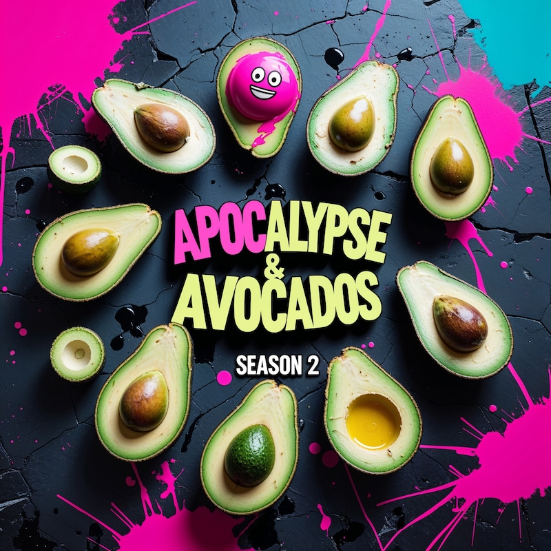 Artwork for podcast Apocalypse & Avocados with Peter, Shaun, and Carissa.