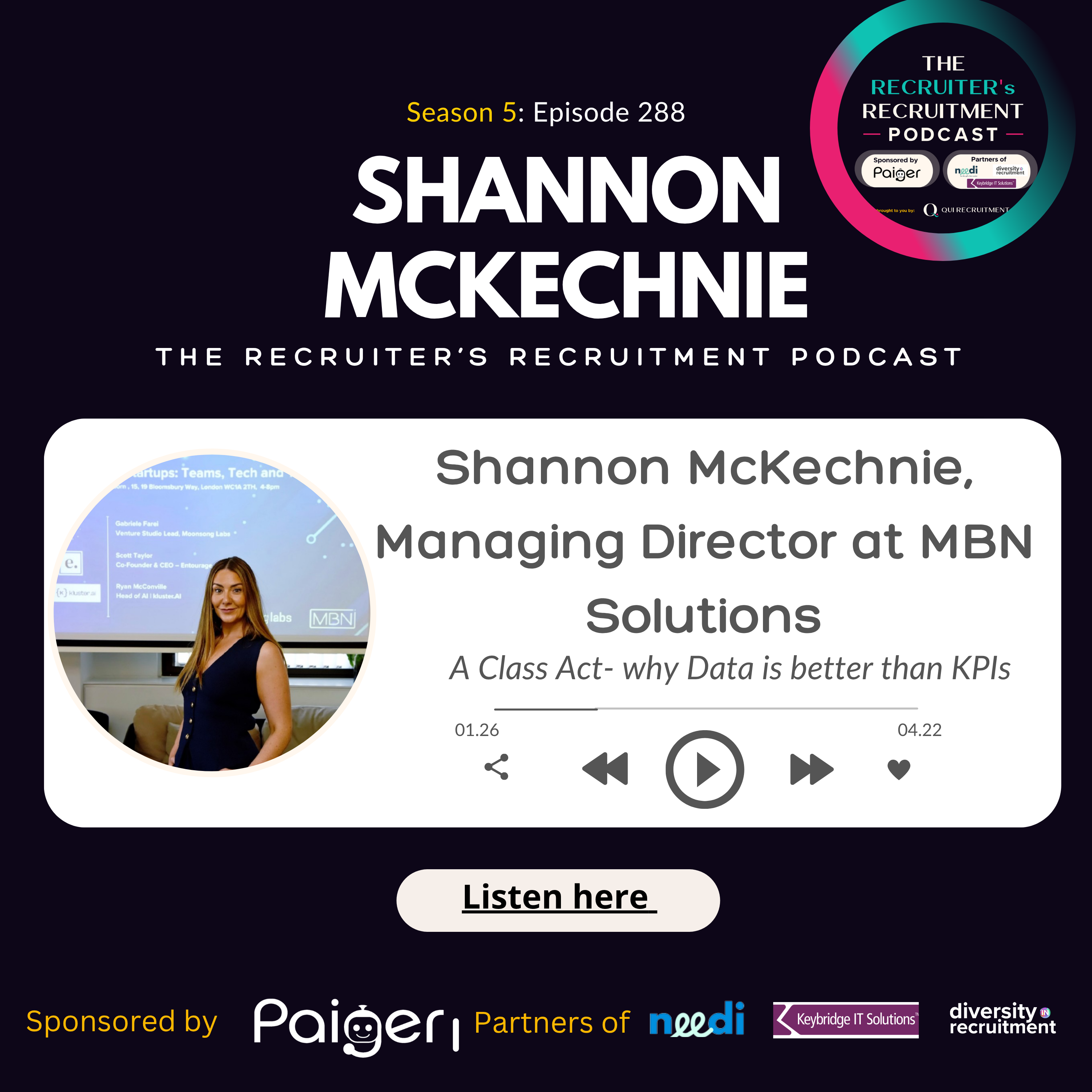EP288: Shannon McKechnie, Managing Director at MBN Solutions - A Class Act, why Data is better than KPIs episode artwork