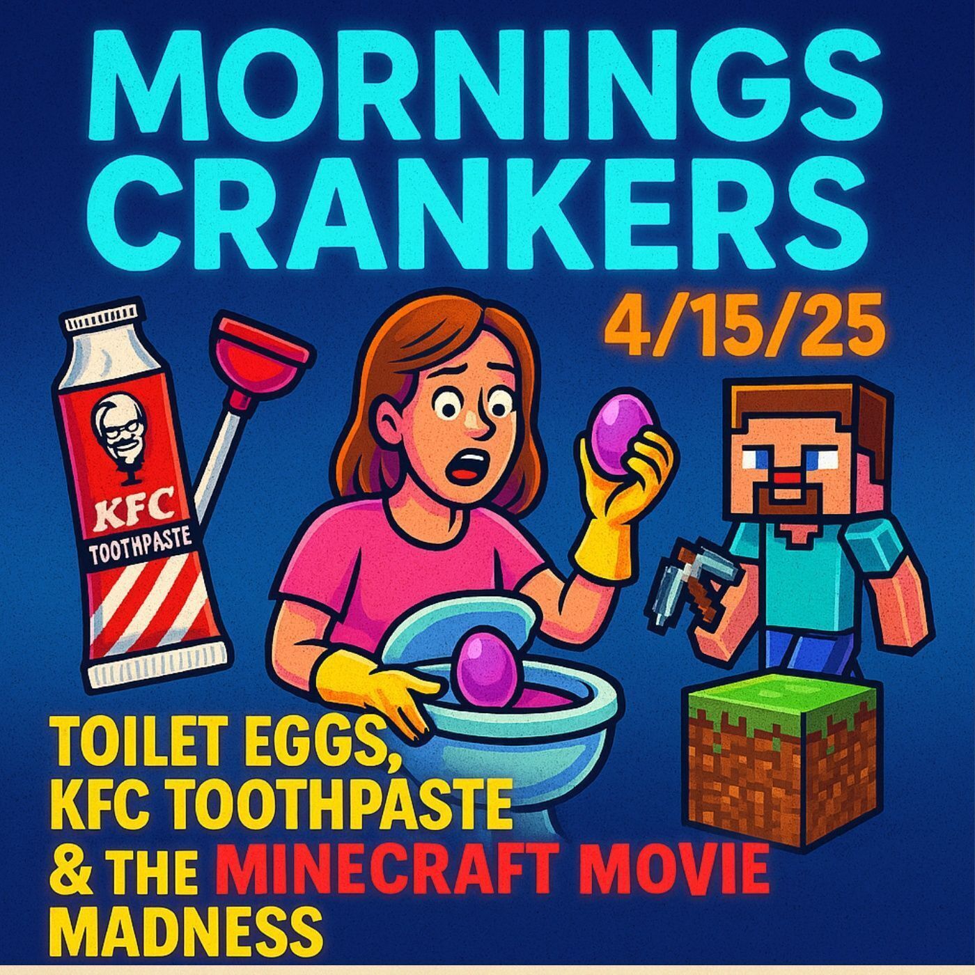 Toilet Eggs, KFC Toothpaste & the Minecraft Movie Madness | Morning Crankers 4/15/25 episode artwork