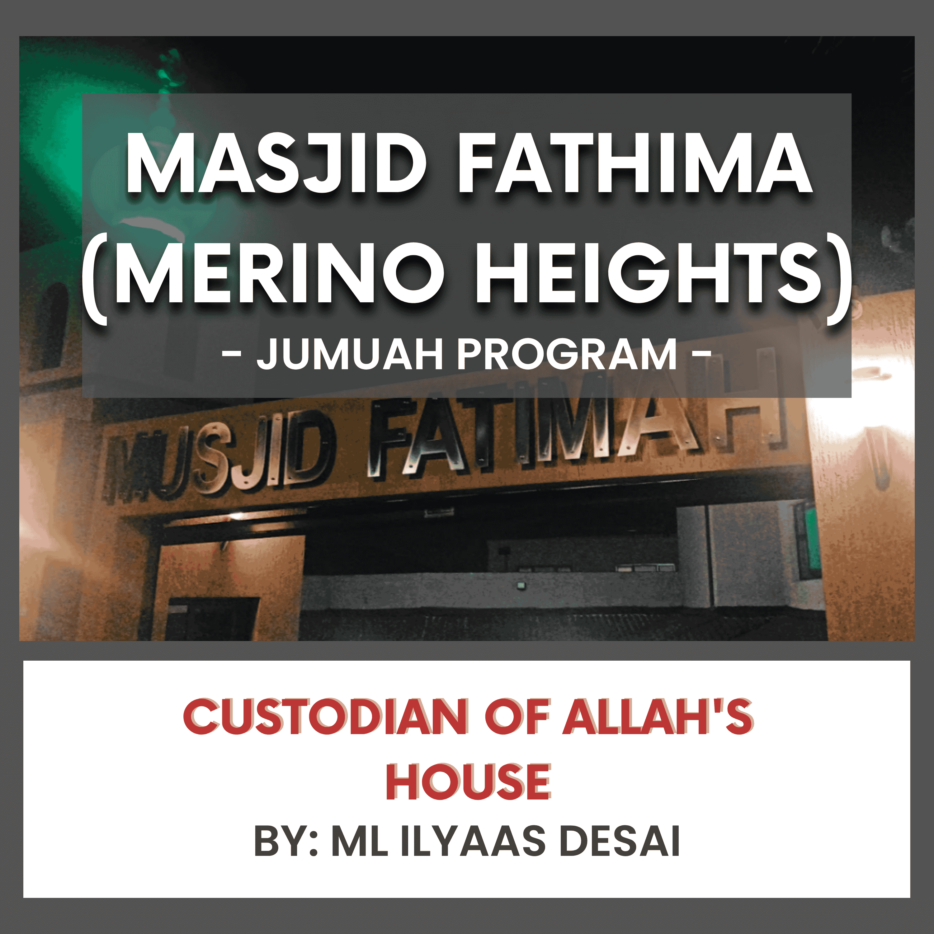 Custodian of Allah's House by Ml Ilyaas Desai