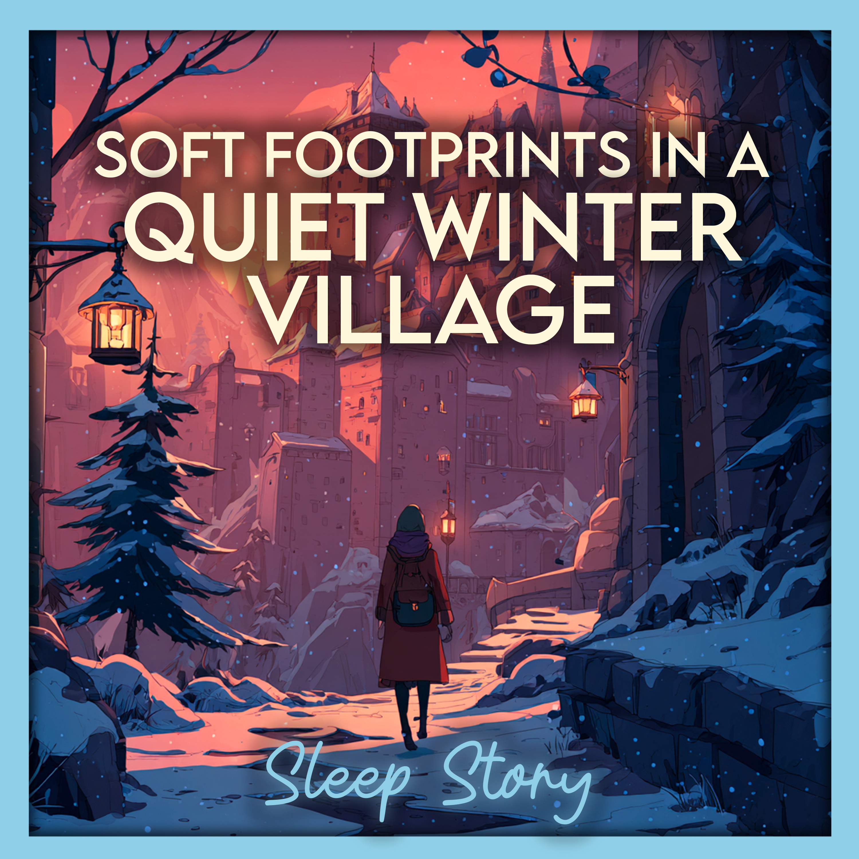 Guided Sleep Story in a Snowy Village — Calm Winter Night, Deep Sleep ASMR