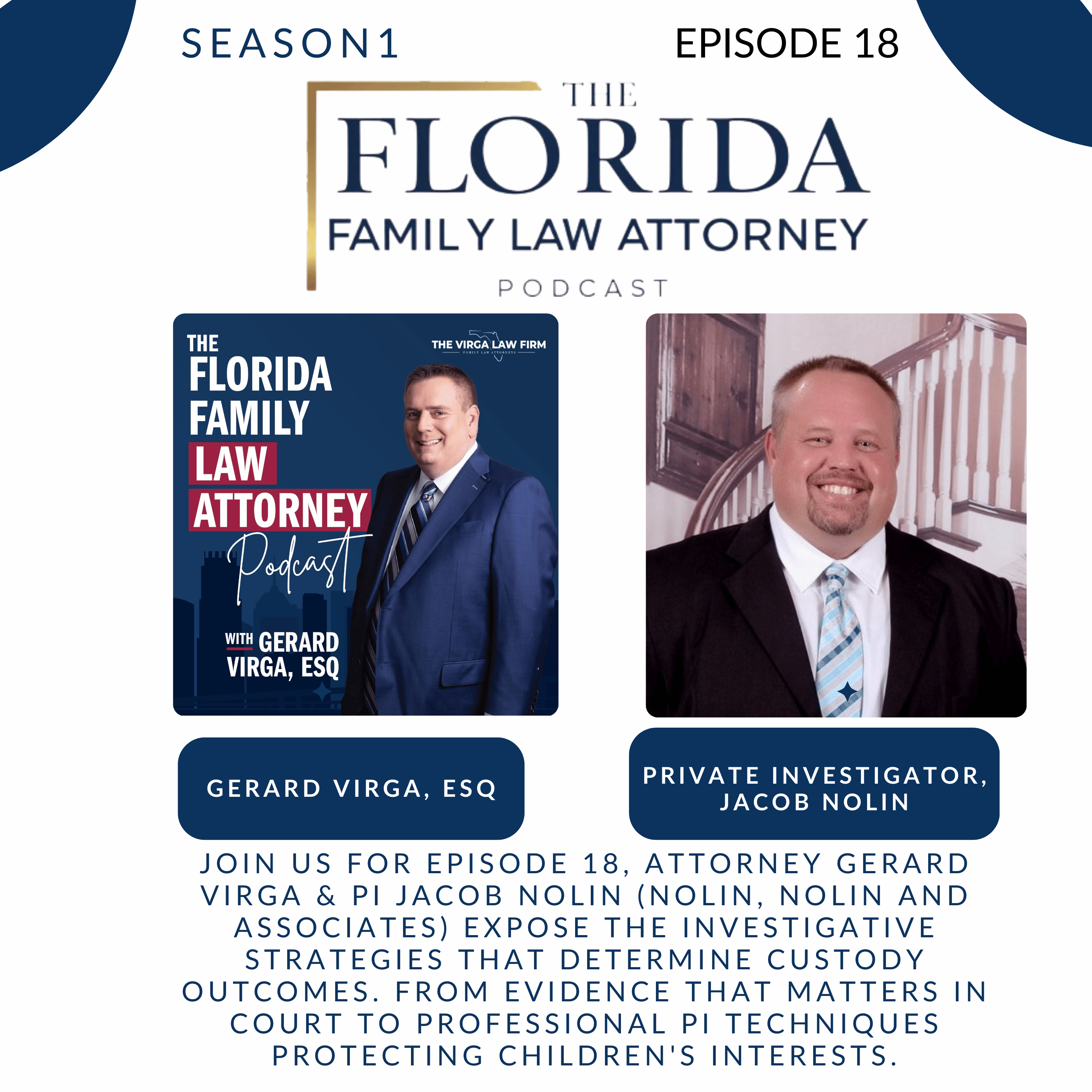 S1, Episode 18,Behind the Scenes: Child Custody Investigations with PI Jacob Nolin episode artwork