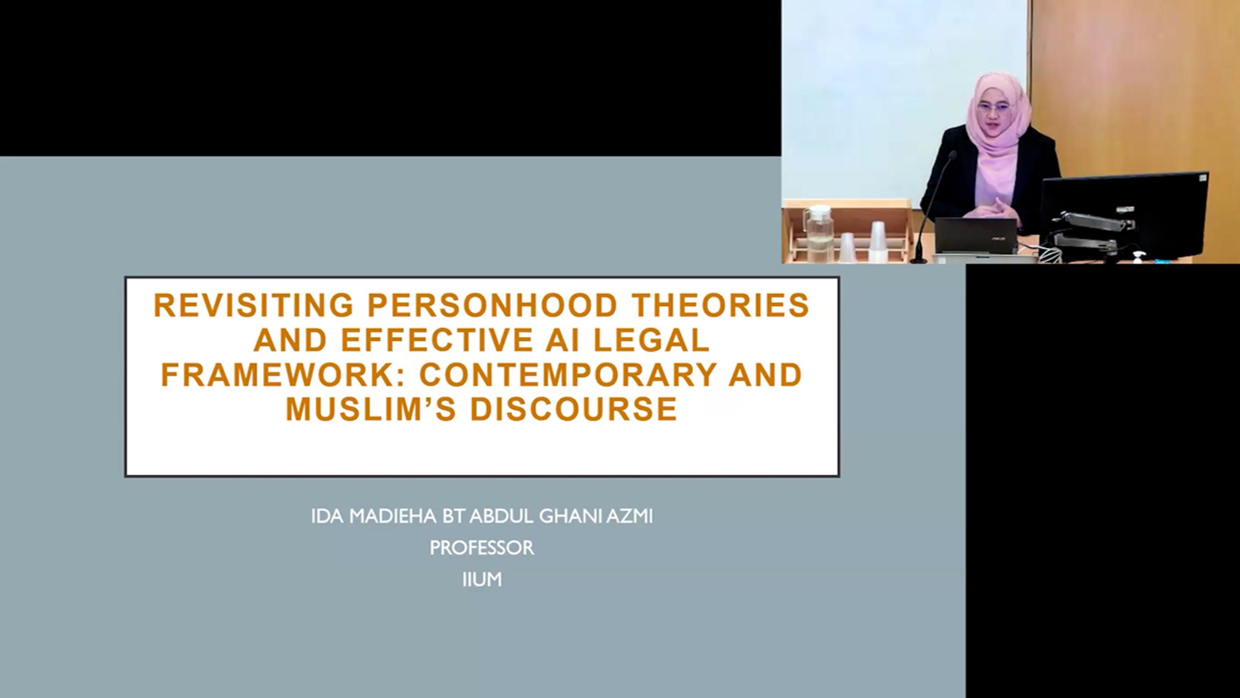 'Revisiting Personhood Theories and Effective AI Legal Framework: Contemporary and Muslim’s Discourse': CIPIL Seminar