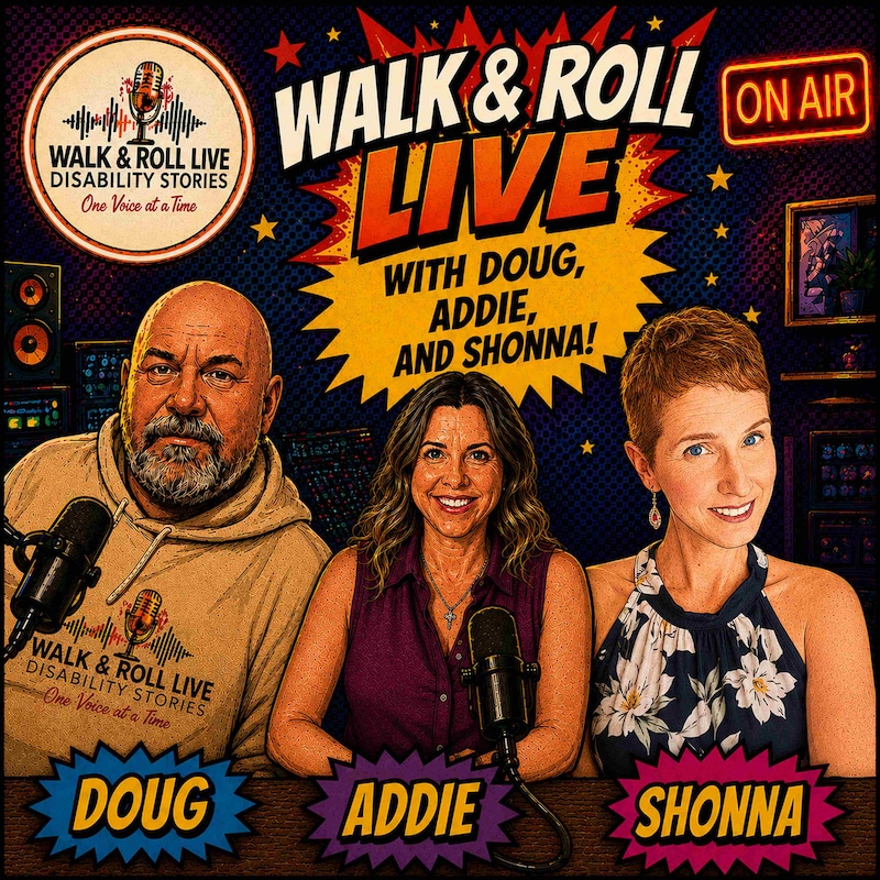 Artwork for podcast Walk and Roll Live-Disability Stories