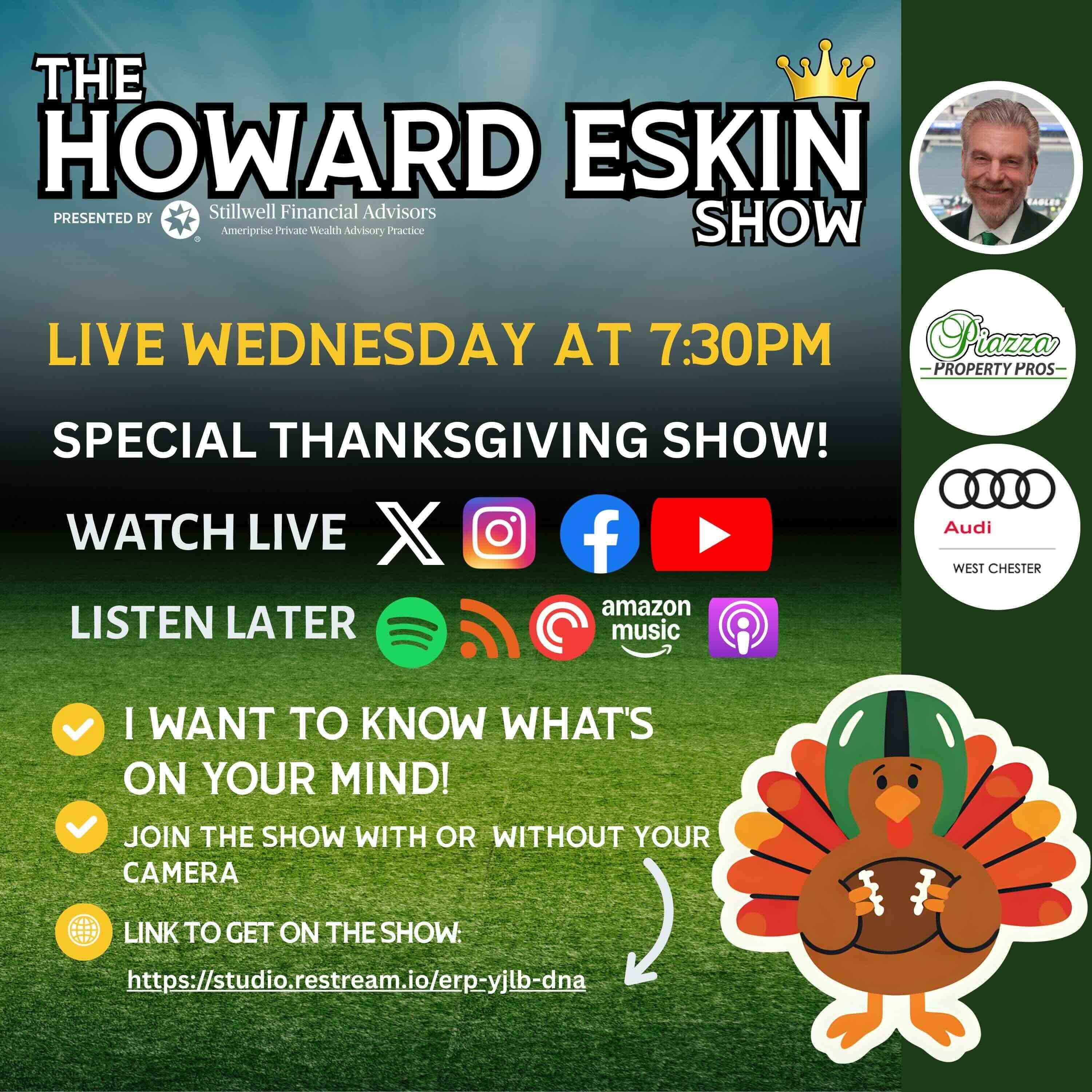 The Howard Eskin Show – #81 – Thanksgiving Special