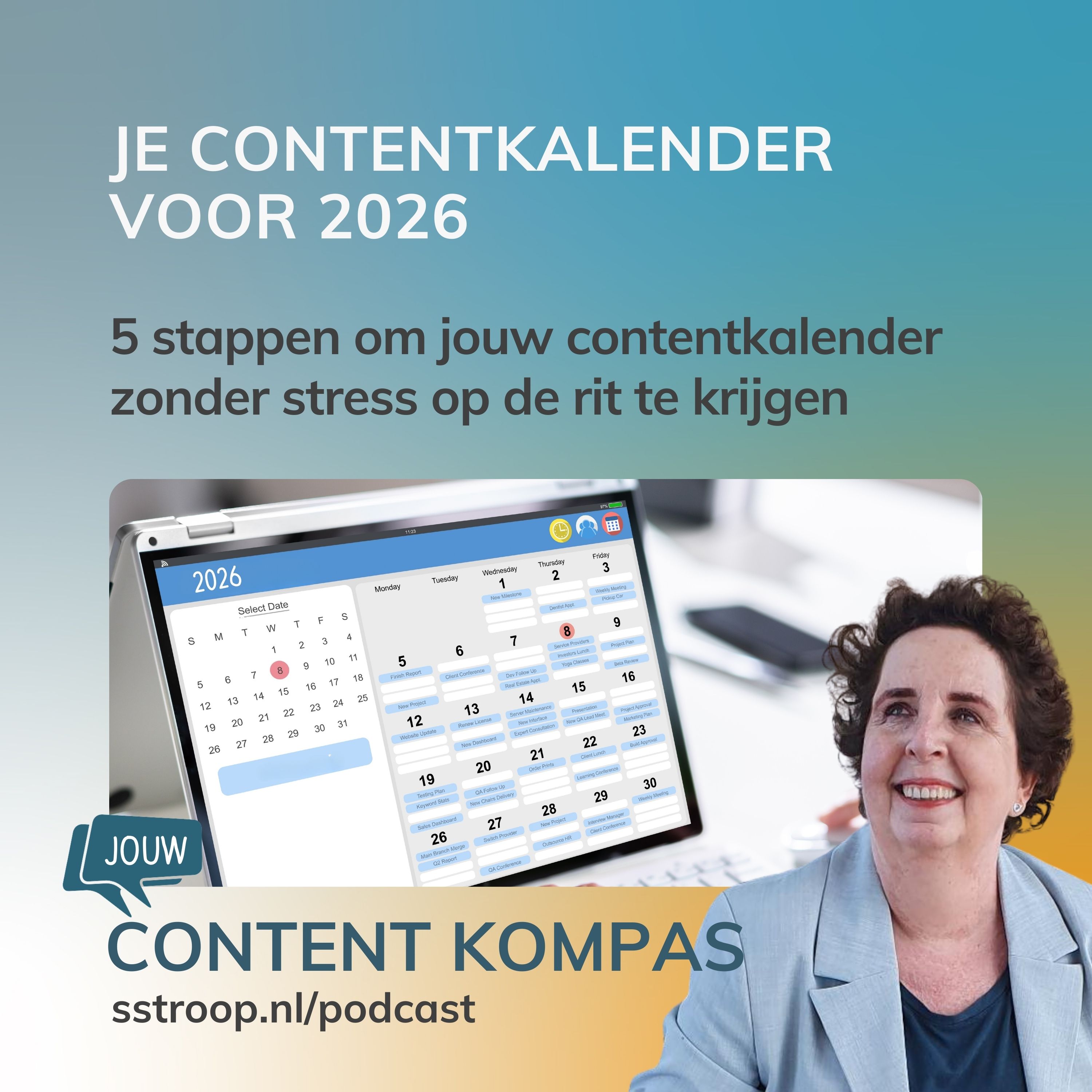 Zo maak je een effectieve contentkalender voor 2026 zonder stress episode artwork