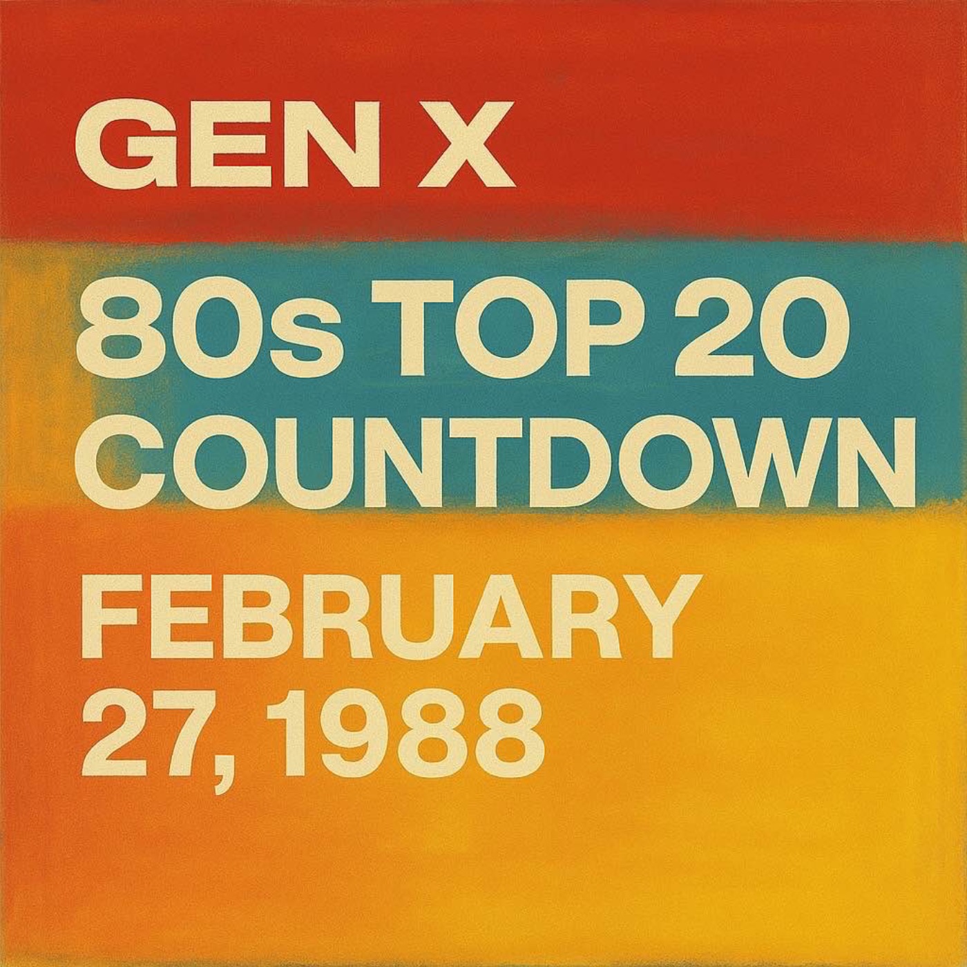 Gen X 80s Top 20 Countdown: Top 20 Hits – February 27, 1988