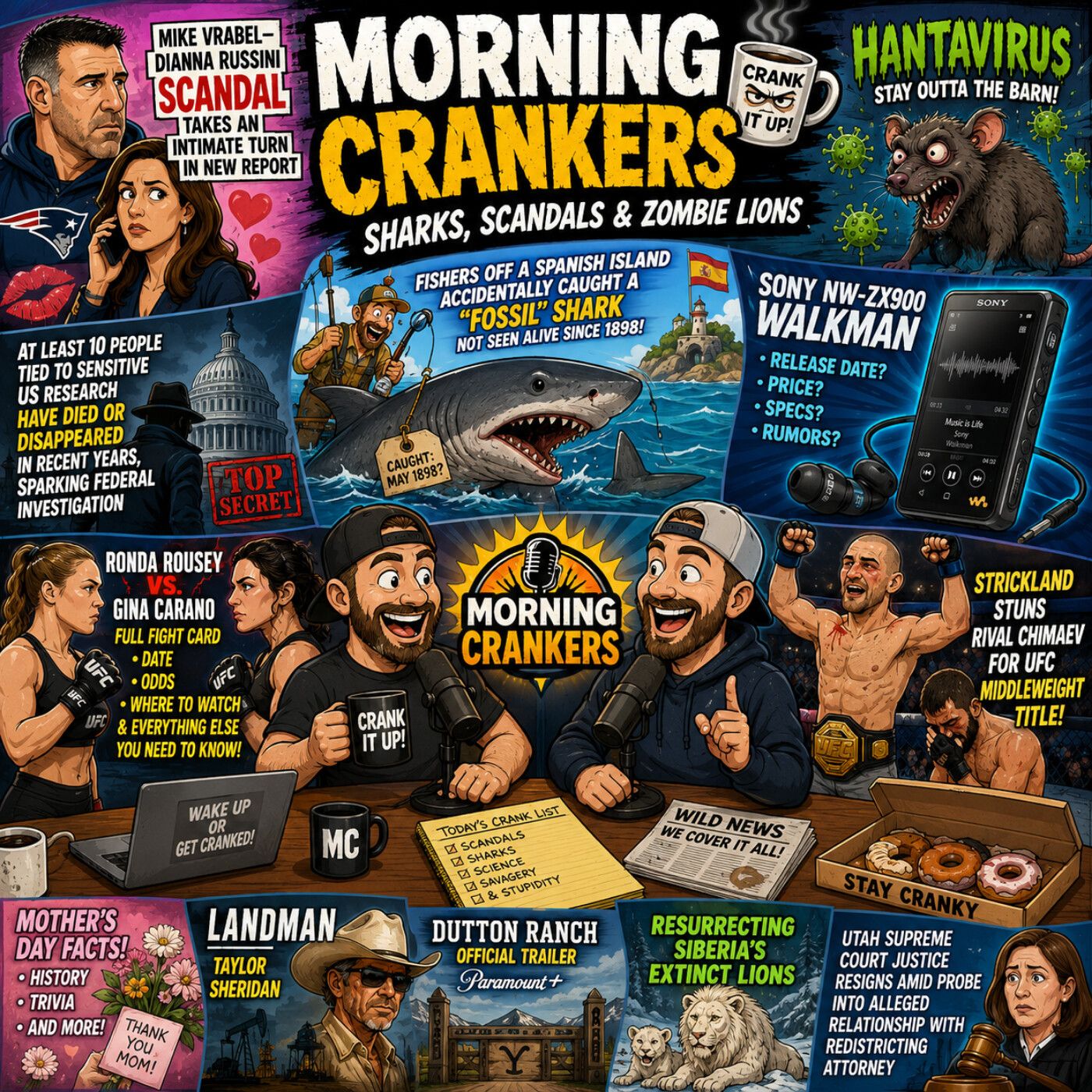 177: Morning Crankers Sharks, Scandals & Zombie Lions episode artwork