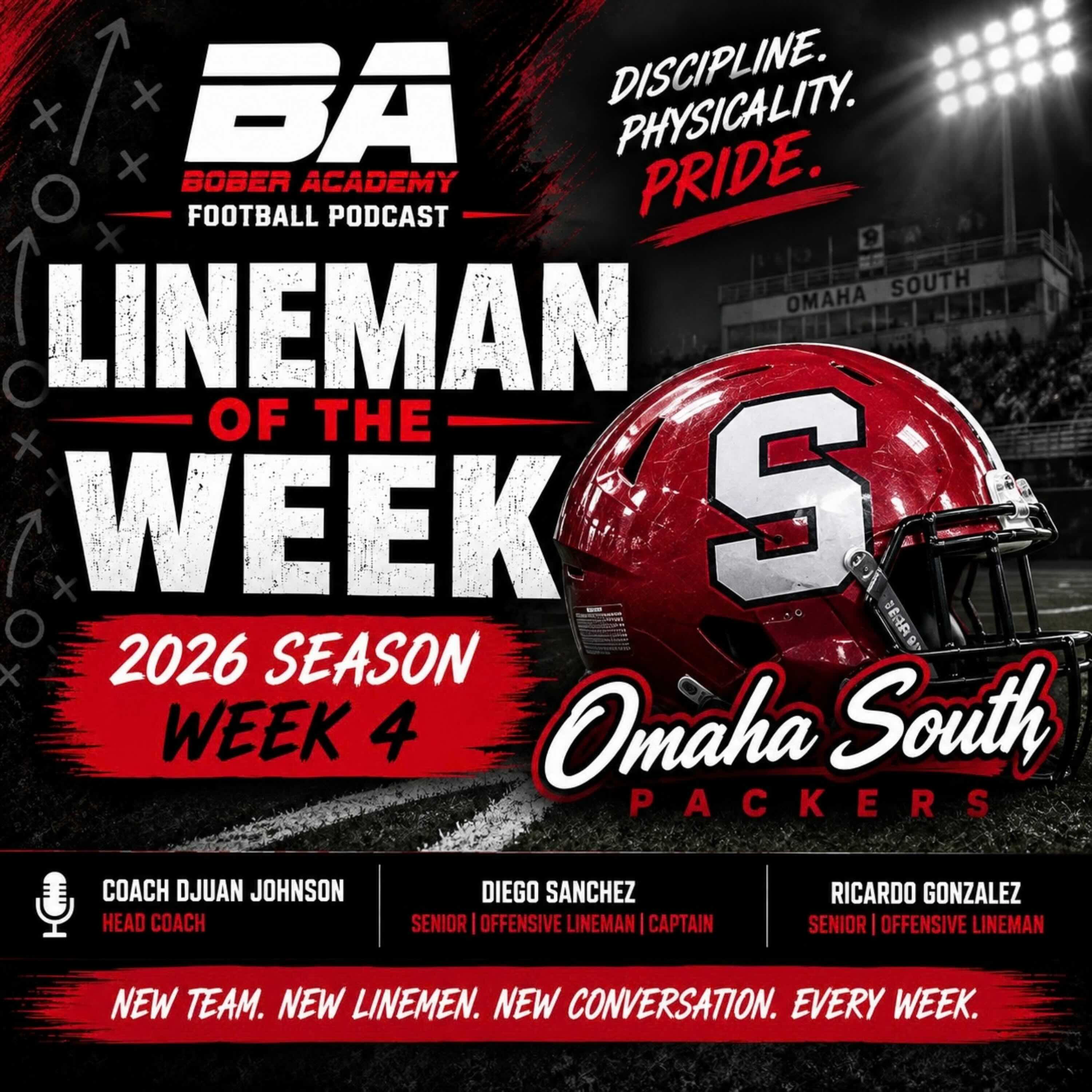 2026 Week 4 | Omaha South Packers – Diego Sanchez & Ricardo Gonzalez | Lineman of the Week episode artwork