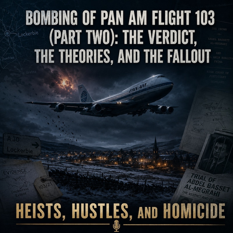 Artwork for podcast Heists, Hustles, and Homicide