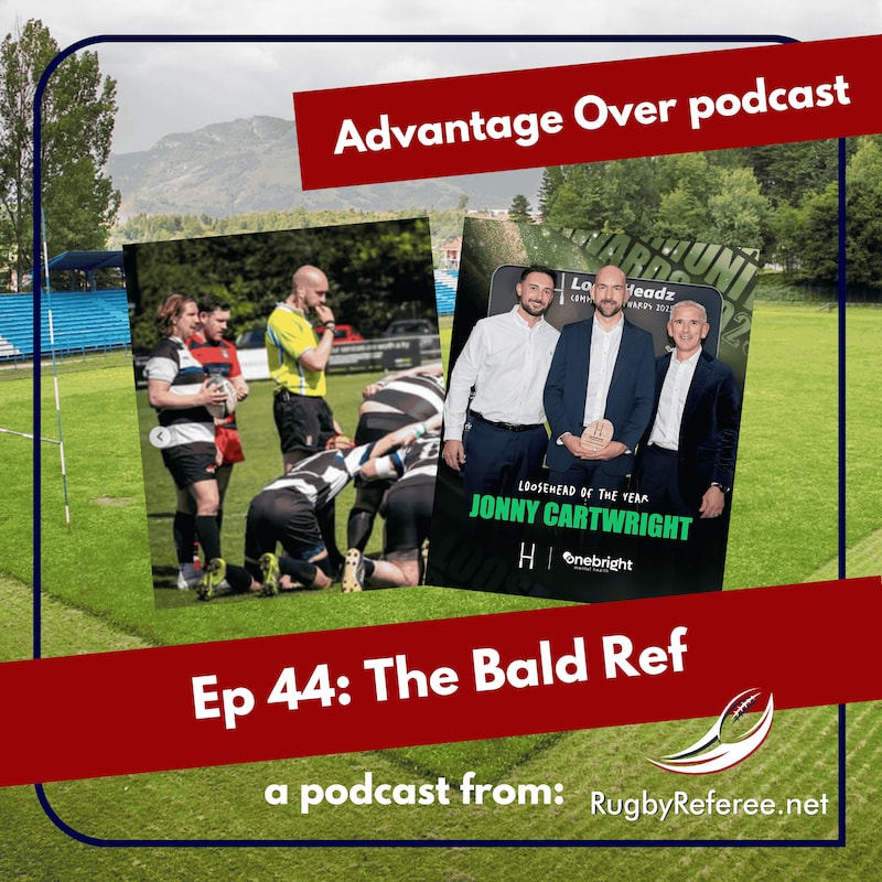 Artwork for podcast Advantage Over podcast for rugby referees