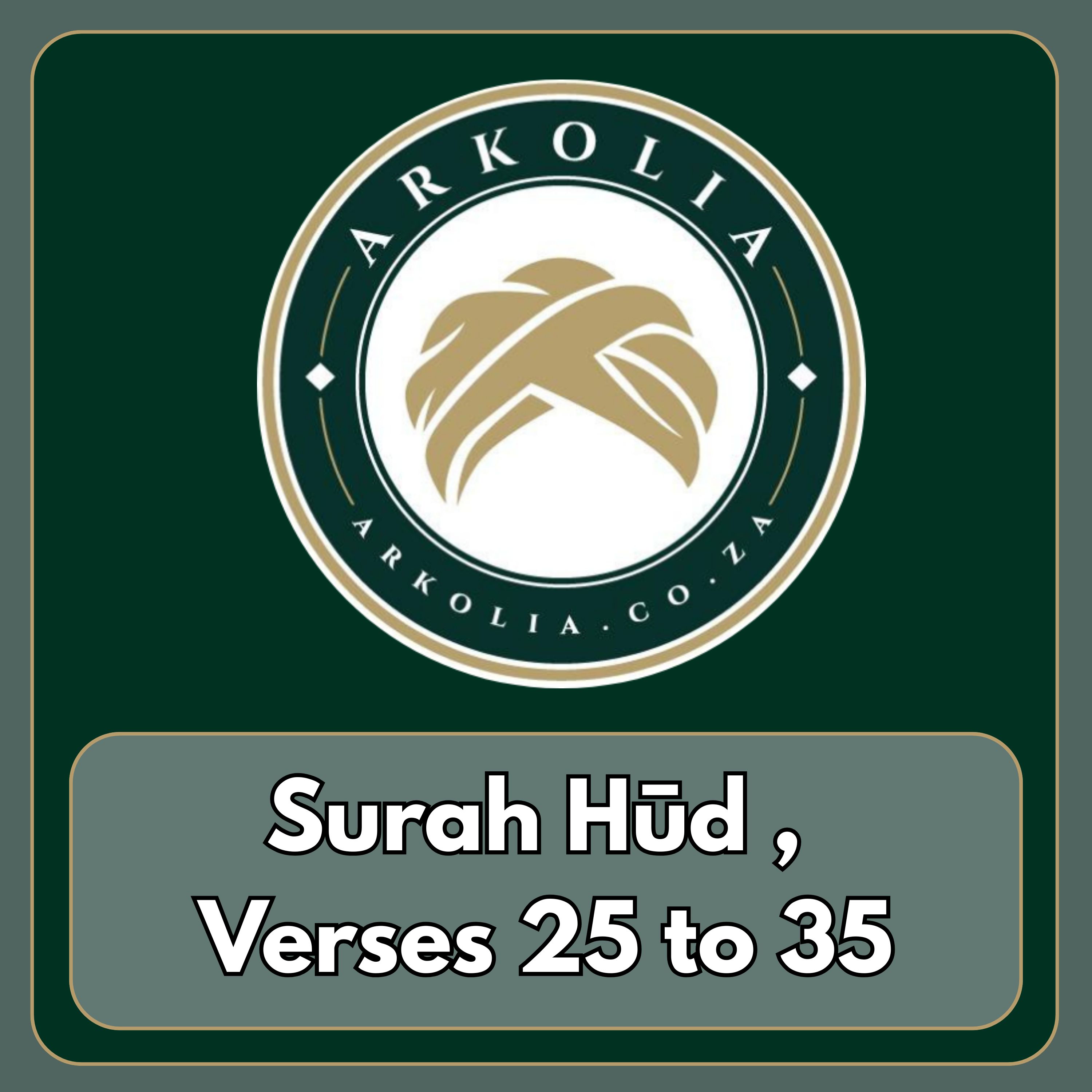 Surah Hud , Verses 25 to 35 episode artwork
