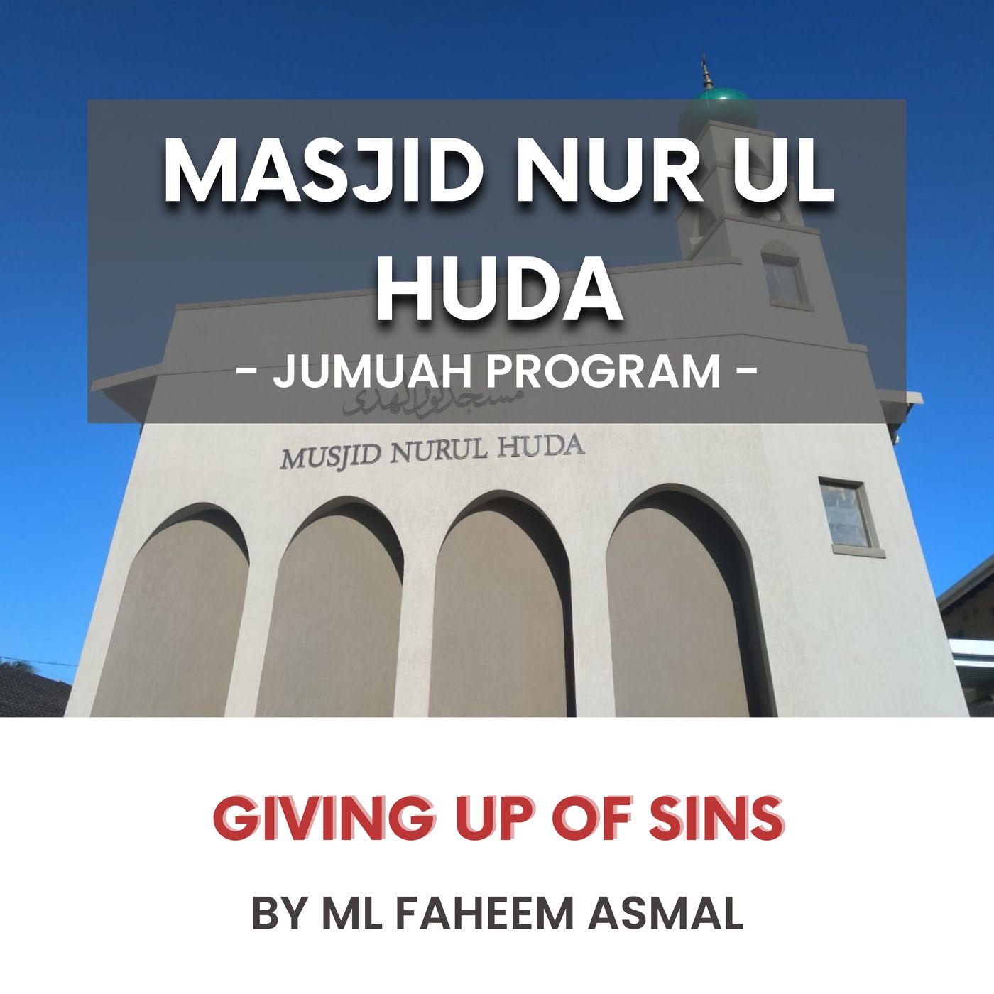 Giving up of sins by ML Faheem Asmal