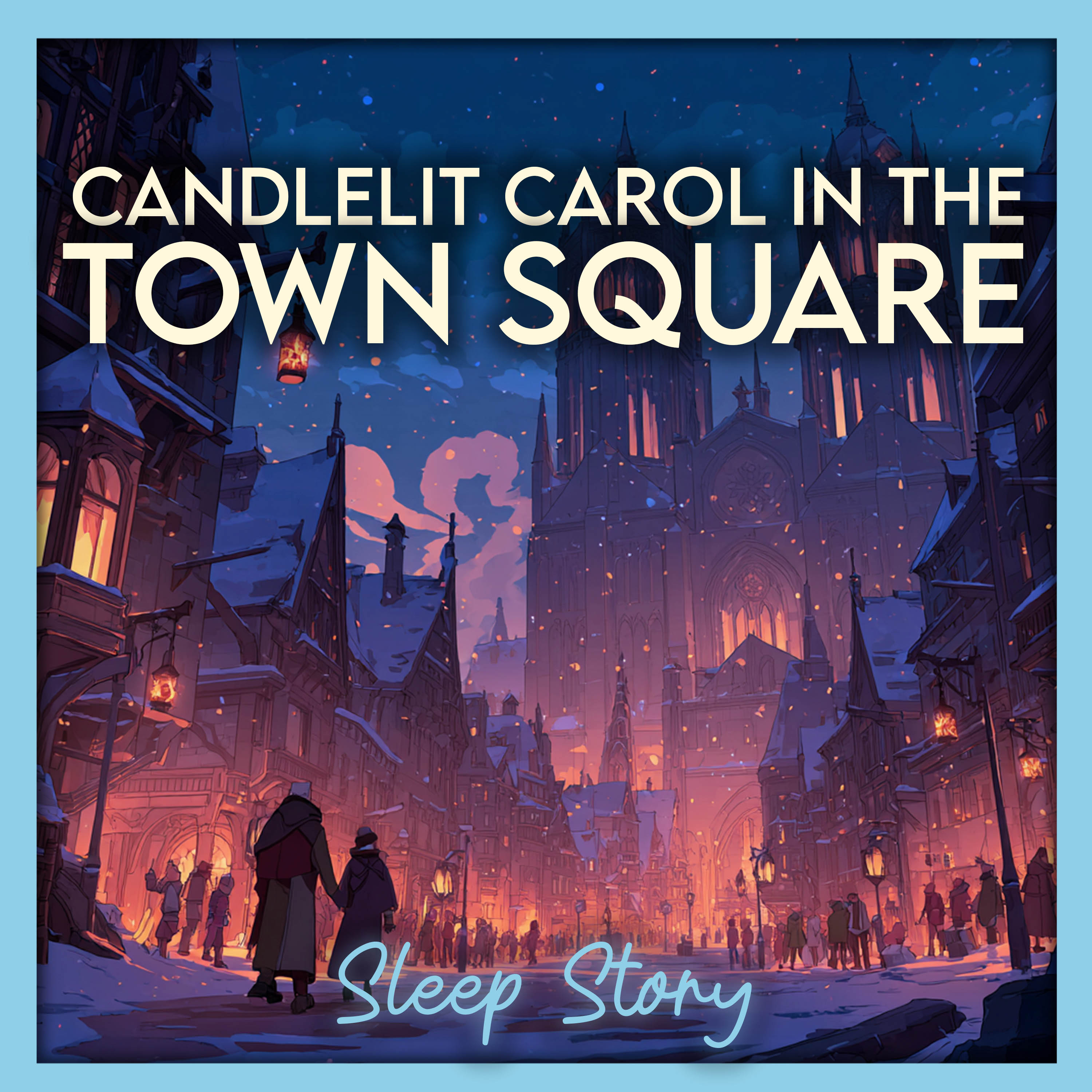 Candlelit Carols in a Snowy Town Square | Cozy Winter Sleep Story for Grown Ups ASMR