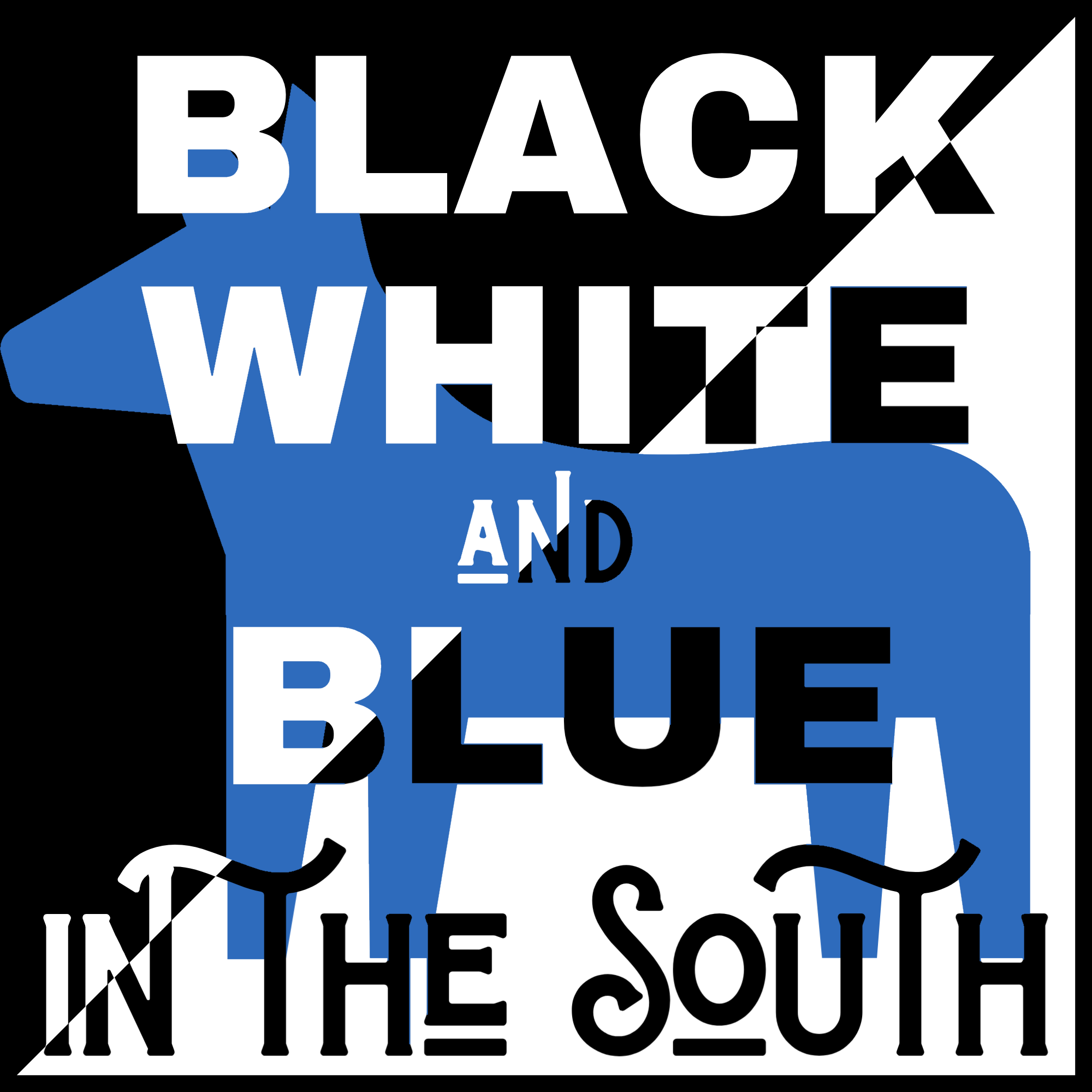 Black White and Blue in the South's artwork