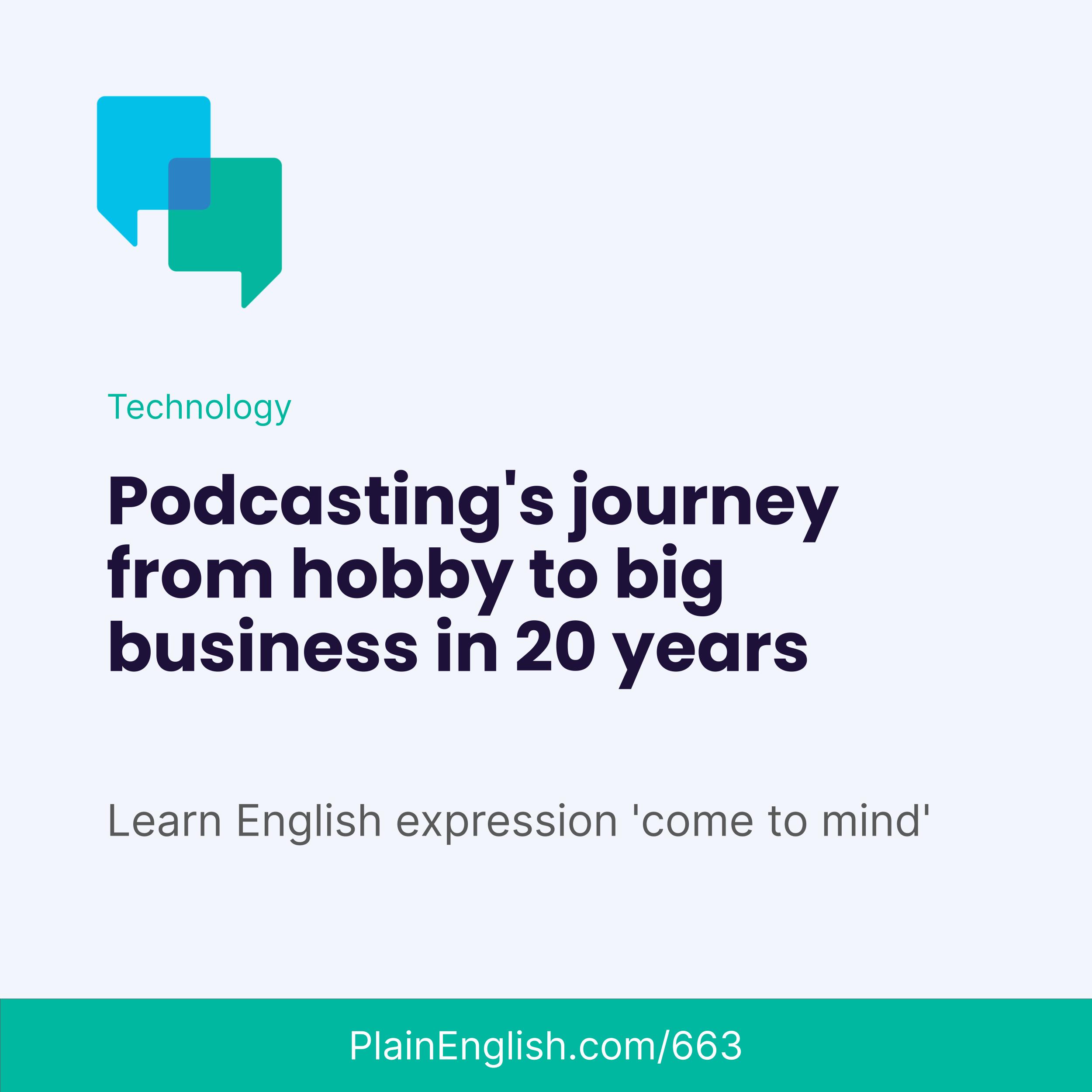 Podcasting turns 20 years old (Come to mind)