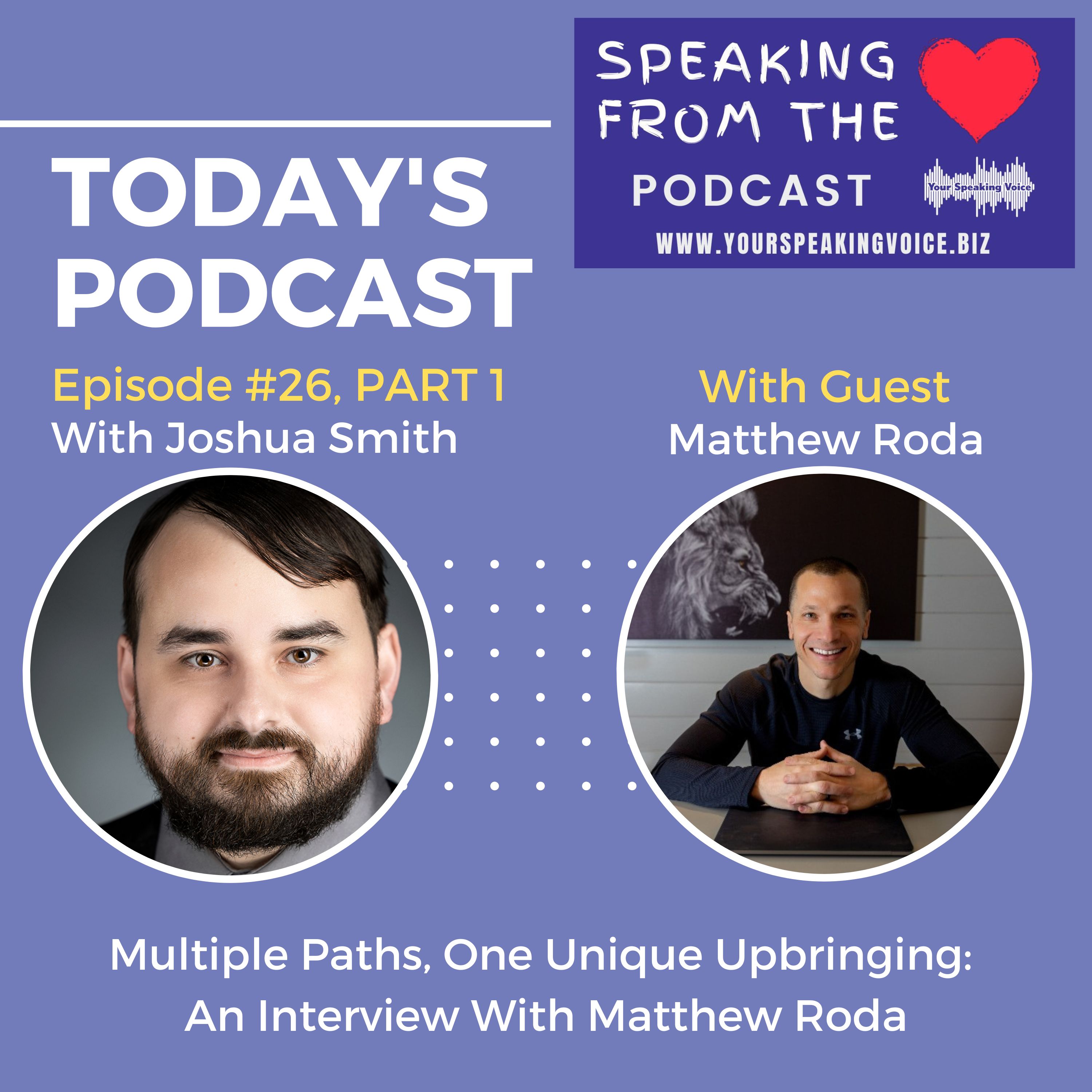 Episode #26, Part 1 - Multiple Paths, One Unique Upbringing: An Interview With Matthew Roda episode artwork