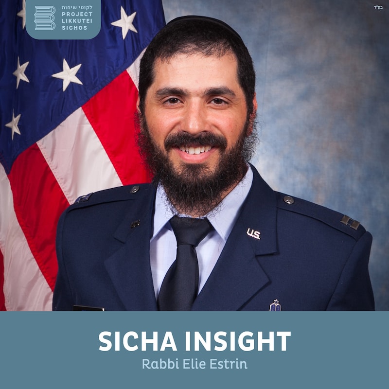 Artwork for podcast Sicha Insights, Rabbi Elie Estrin