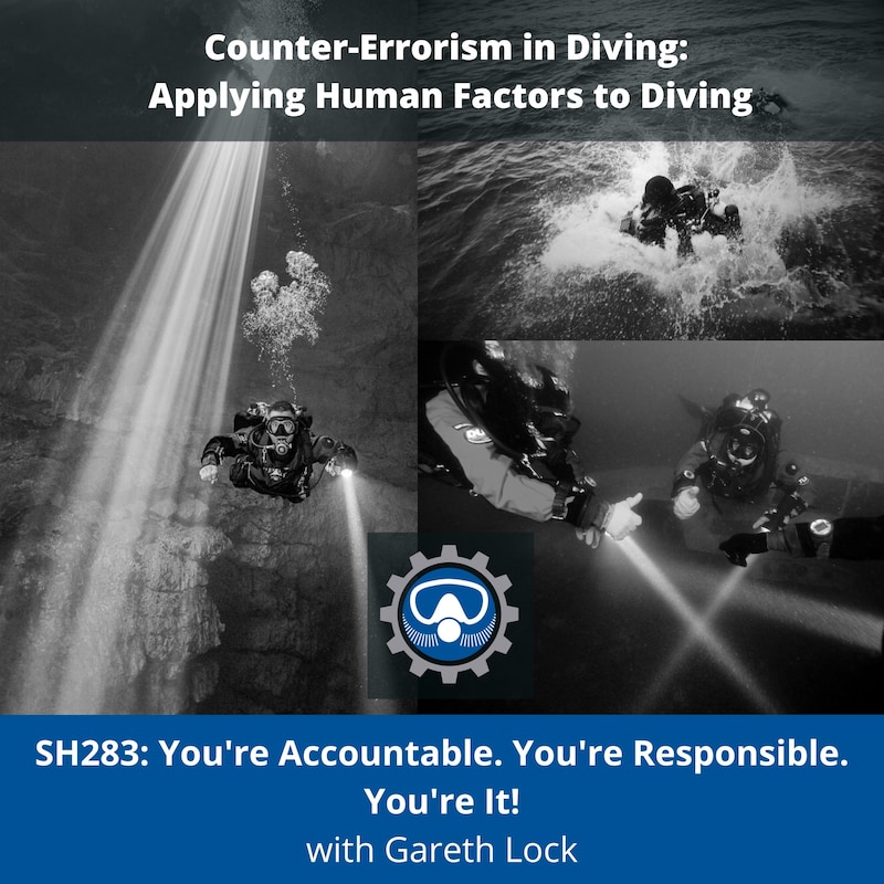 Artwork for podcast Counter-Errorism in Diving: Applying Human Factors to Diving