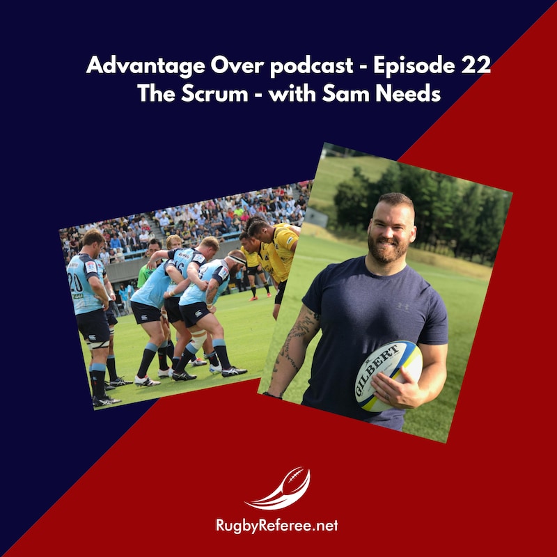 Artwork for podcast Advantage Over podcast for rugby referees