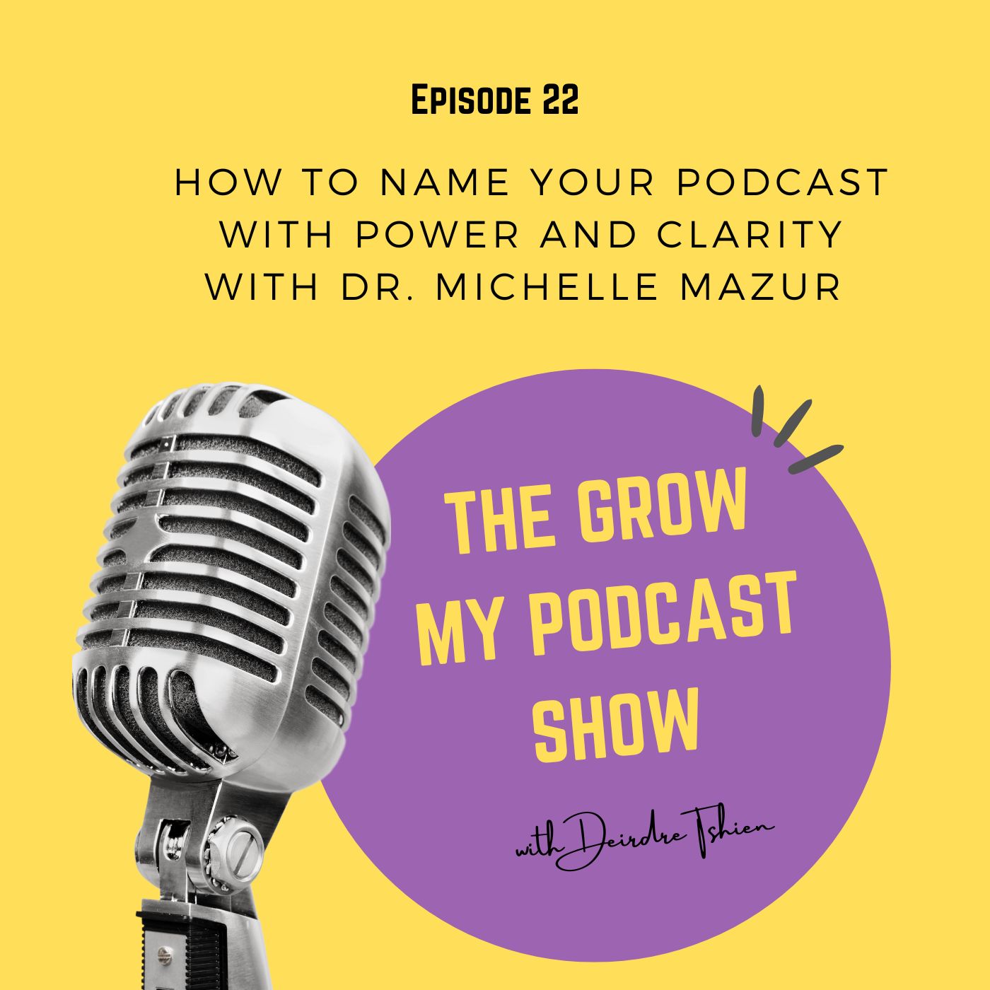 22. How to Name Your Podcast with Power and Clarity with Dr. Michelle Mazur Image