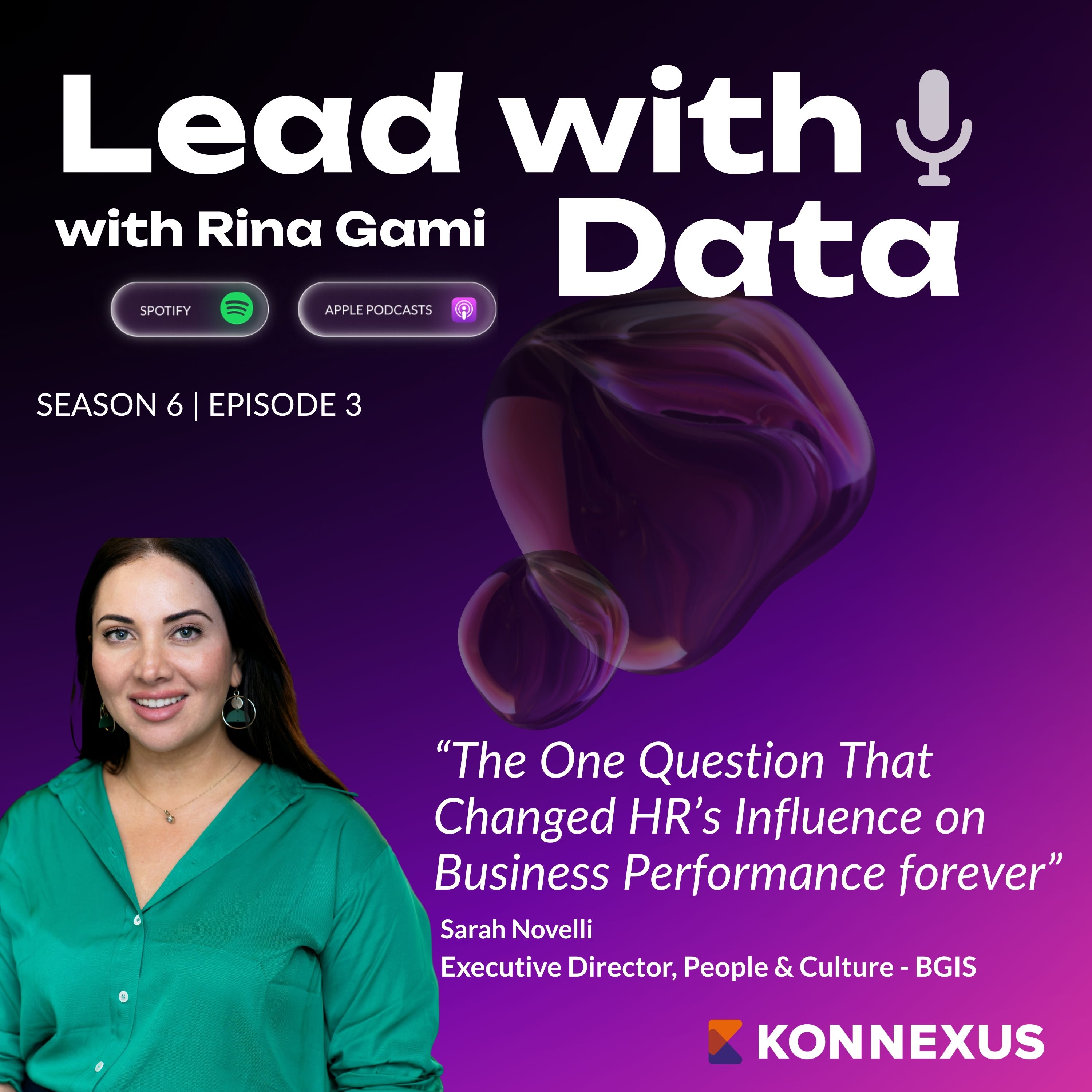 Season 6 - Episode 3 - "The one question that changed HR’s influence on business performance forever" with Sarah Novelli episode artwork