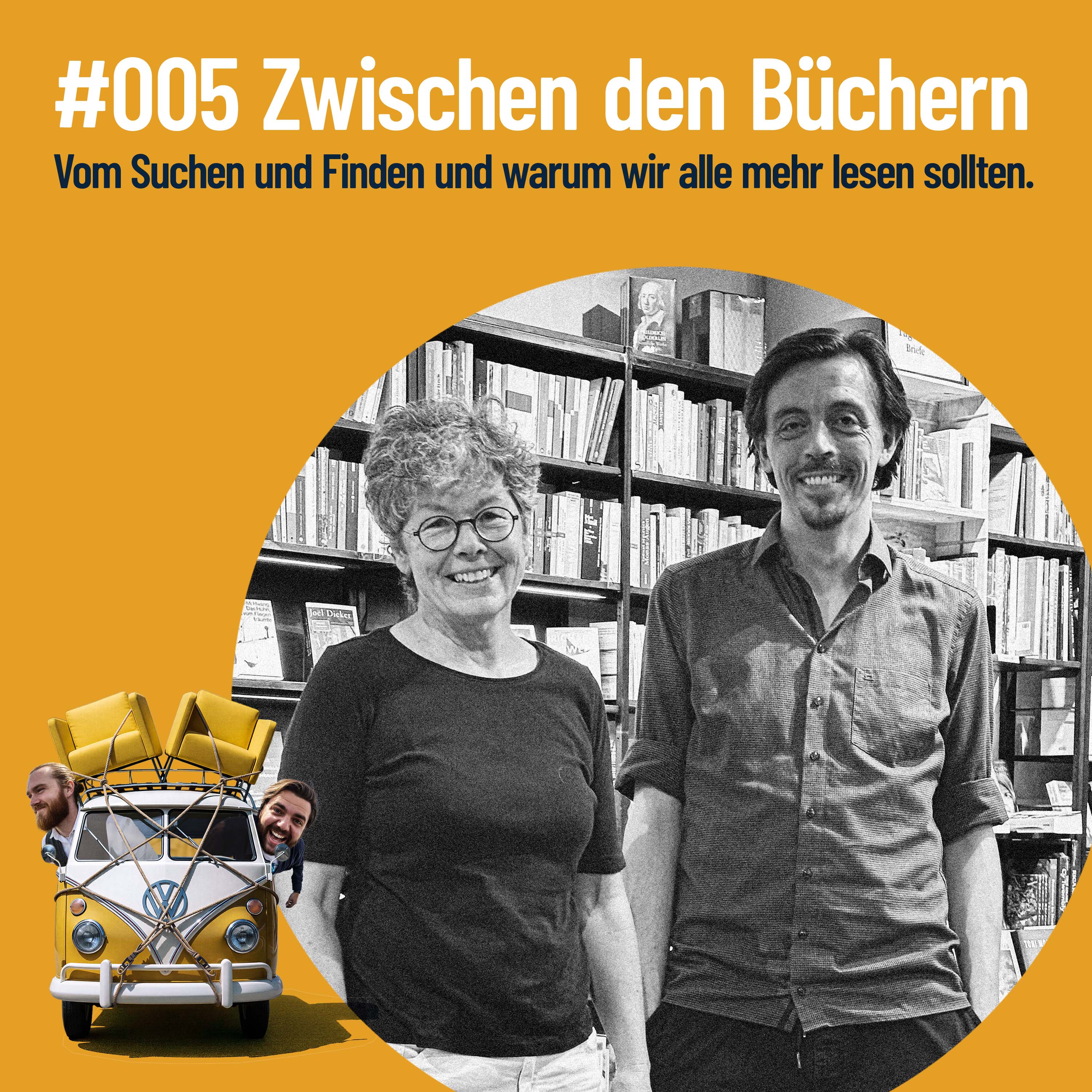 #005 - Zwischen den Büchern - Vom Suchen und Finden und warum wir alle mehr lesen sollten. episode artwork