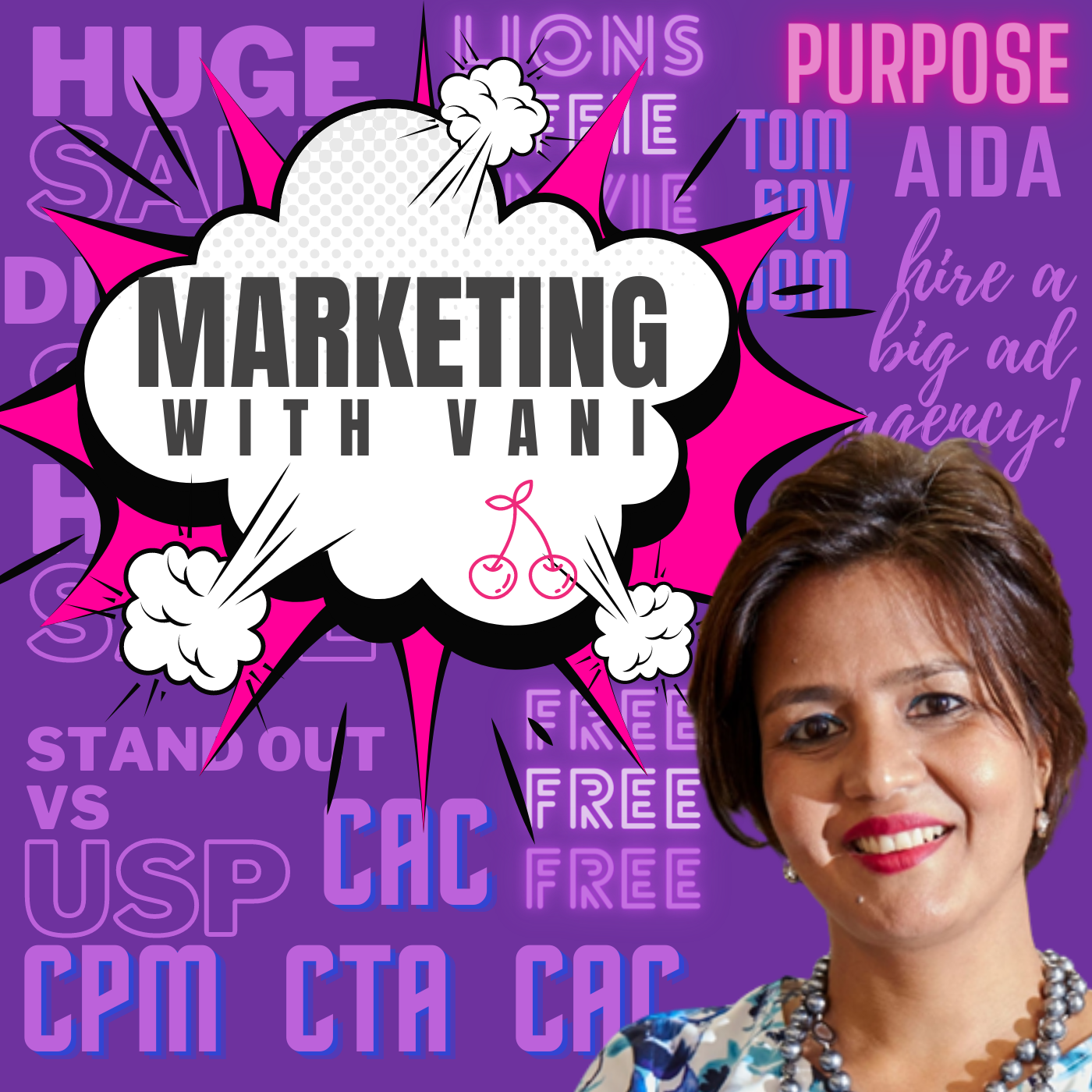 Artwork for podcast Marketing with Vani
