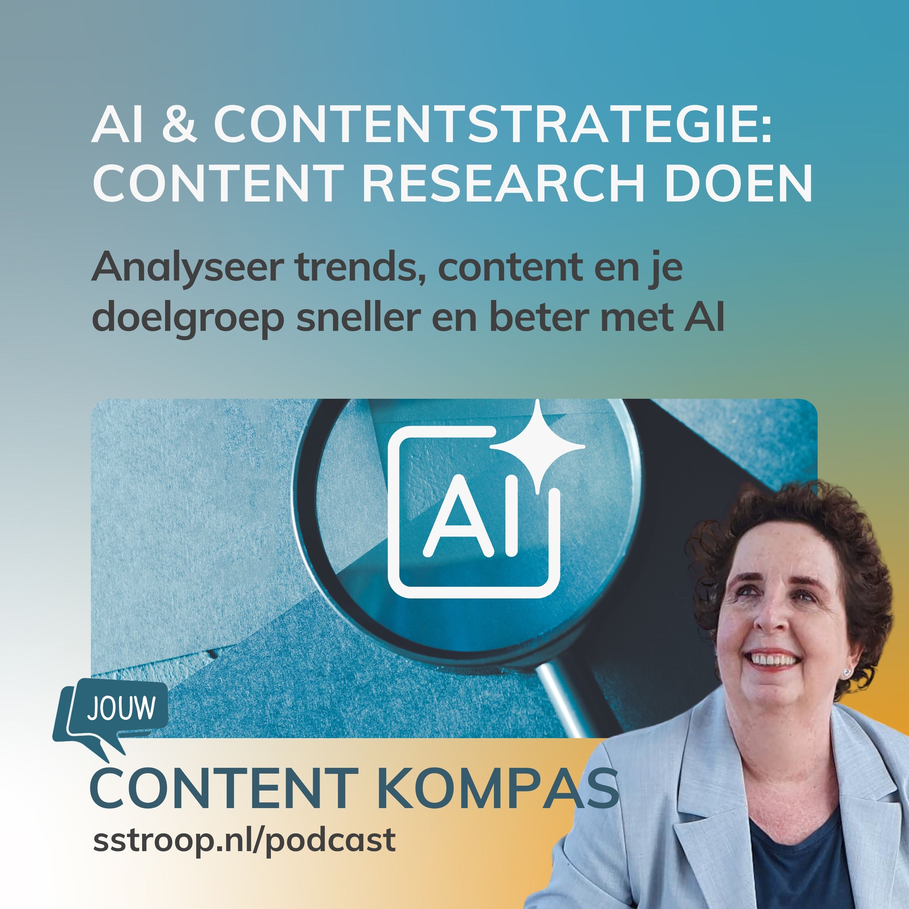 AI & contentstrategie: content research doen episode artwork